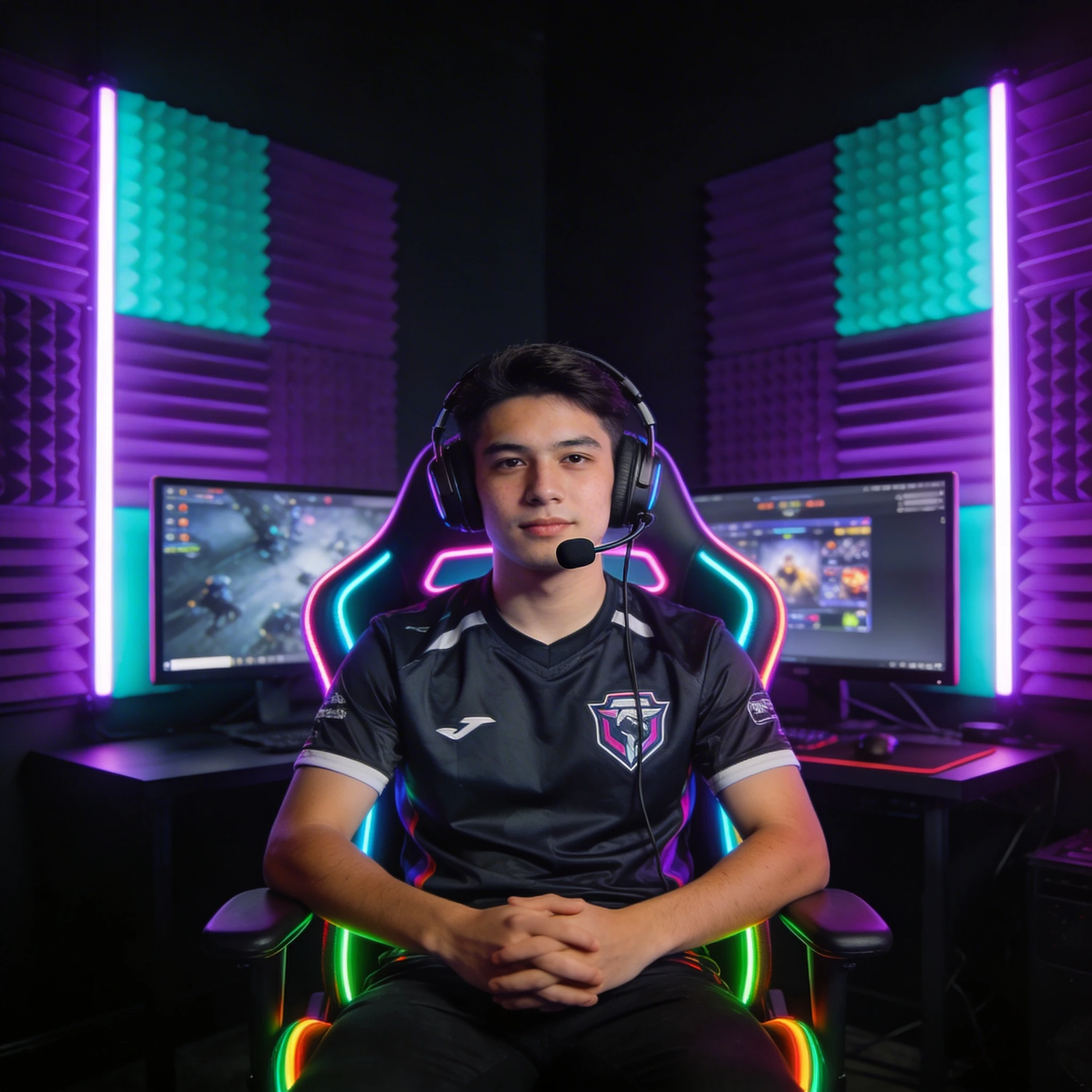 Профессиональный киберспортивный стример — Seedream 4.5 промт