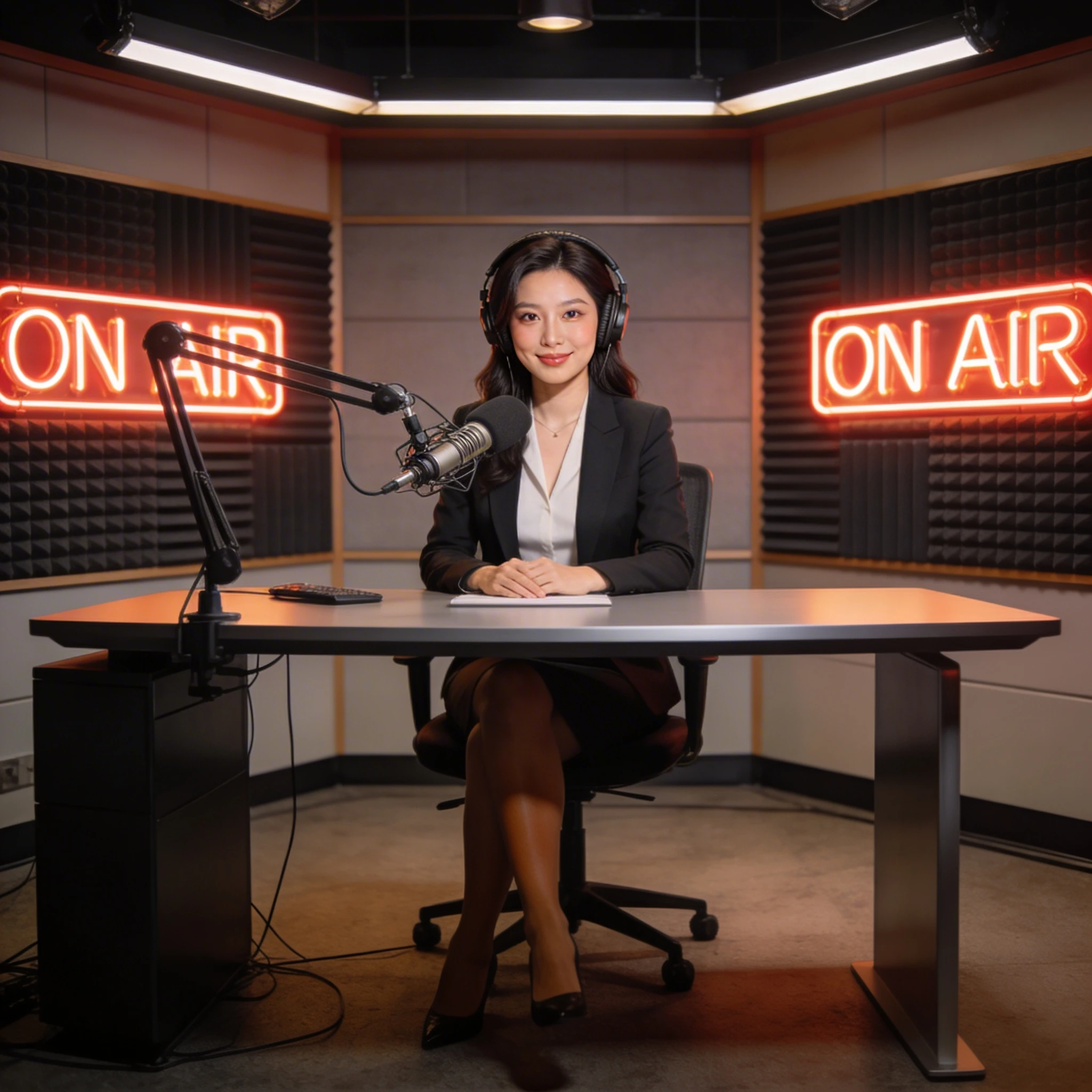 Профессиональный подкастер на радио — Seedream 4.5 промт