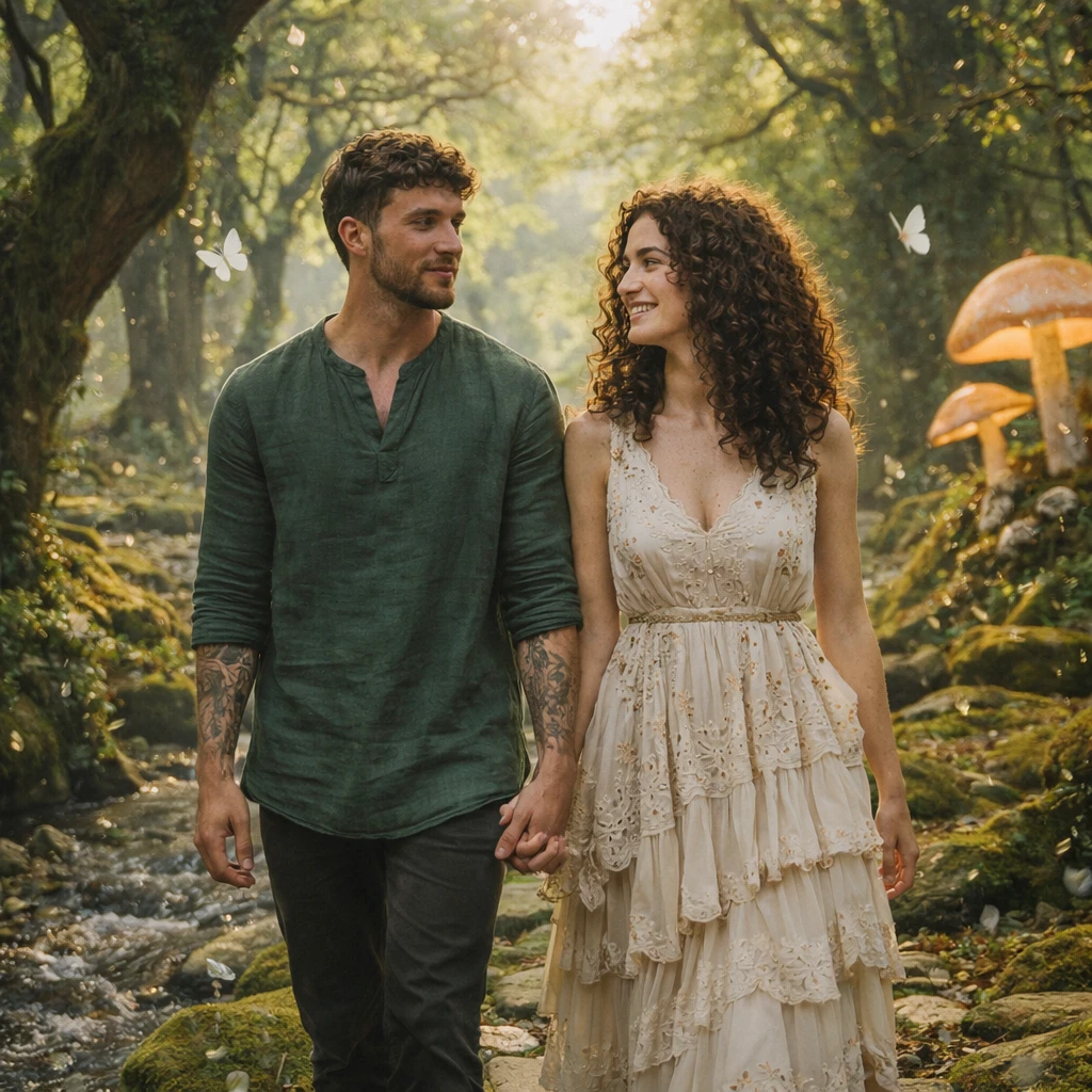 Прогулка в зачарованном лесу — GPT Image 1.5 промт