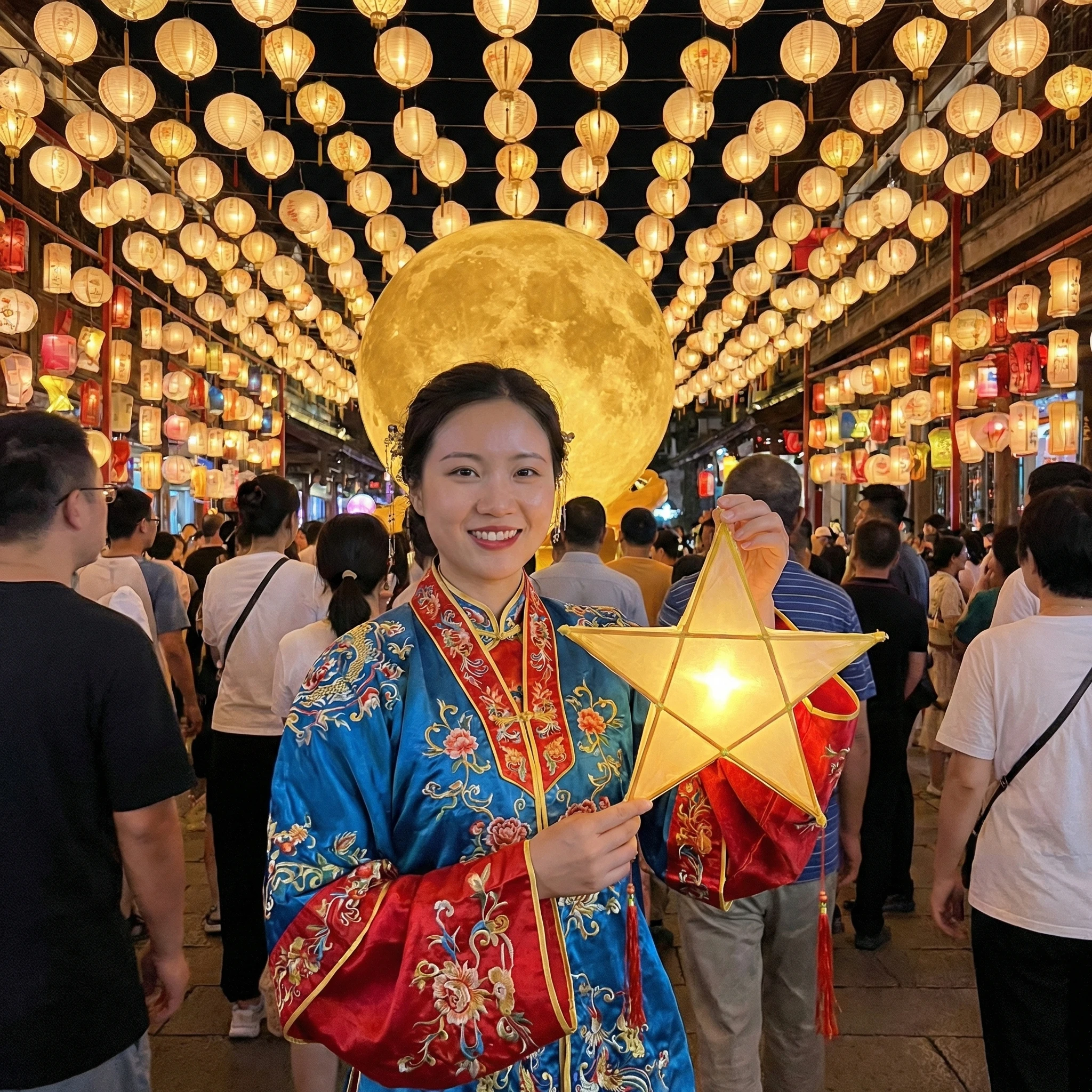 Путешественник на Лунном Фестивале — Nano Banana Pro промт