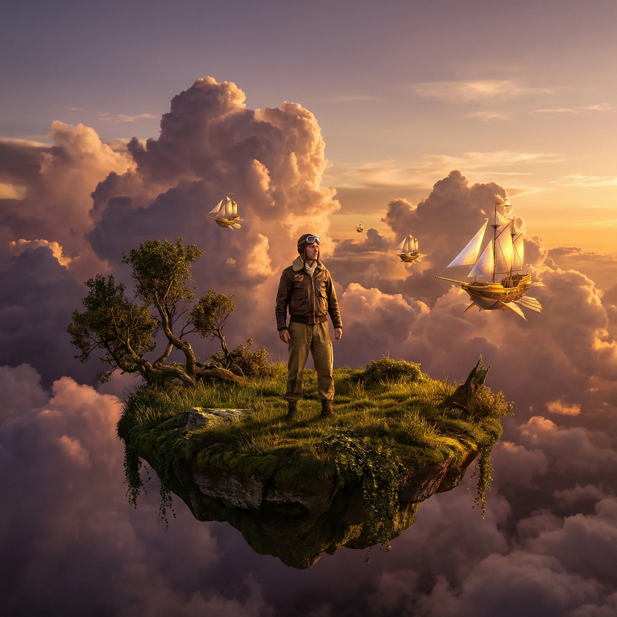 Путешественник по облачным мирам — Nano Banana Pro промт