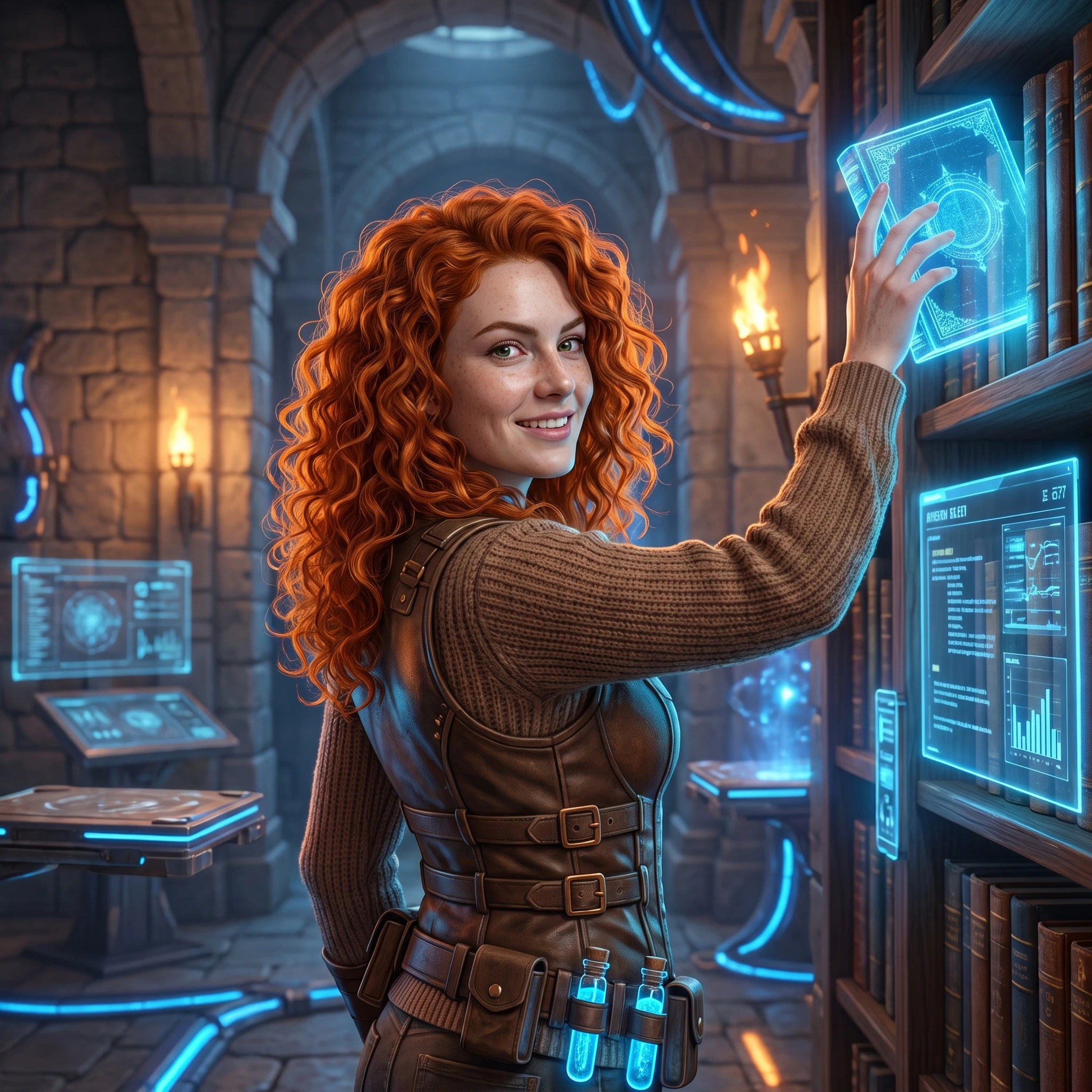 Путешественница во времени RPG — Nano Banana Pro промт