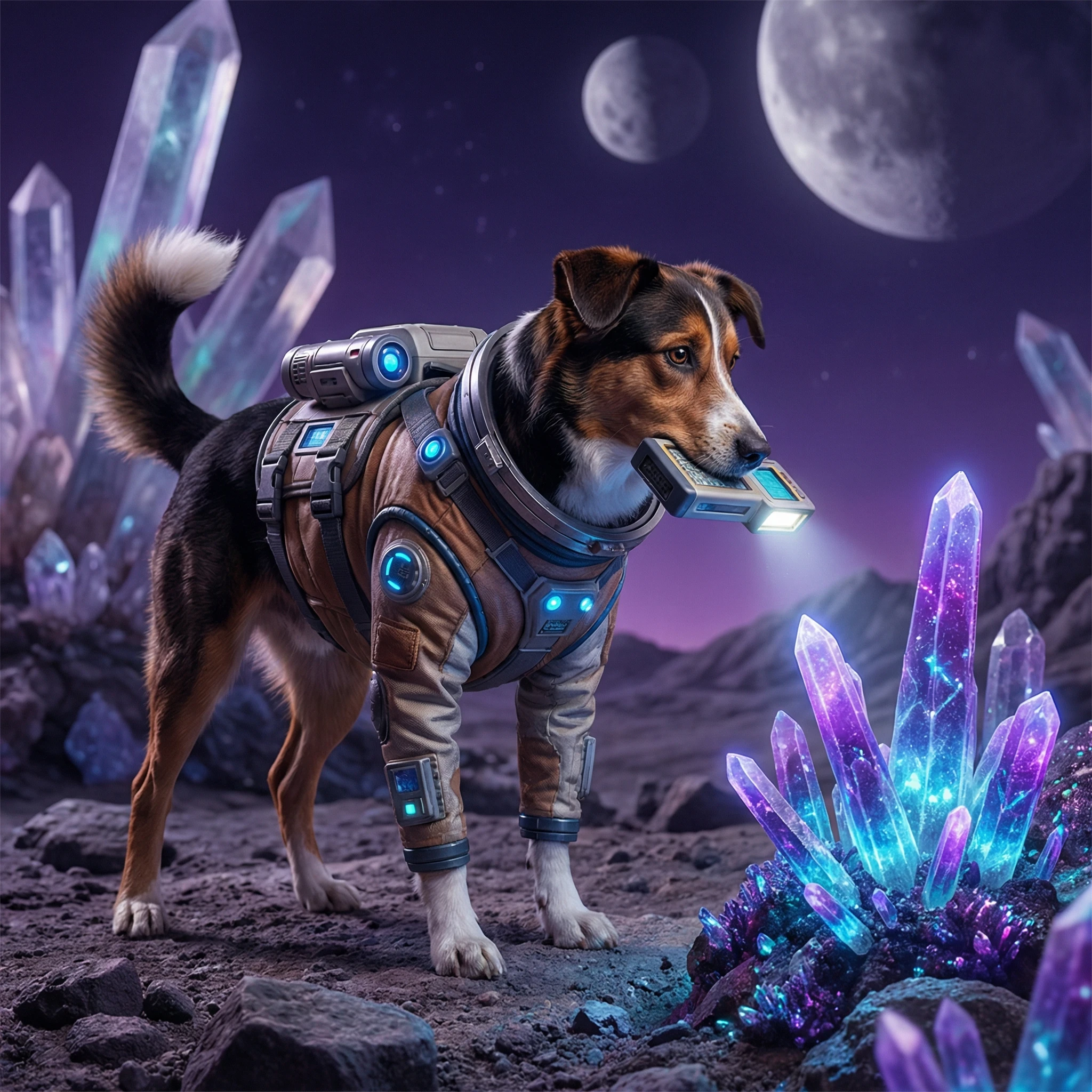 Пёс-космобиолог на чужой планете — Nano Banana Pro промт