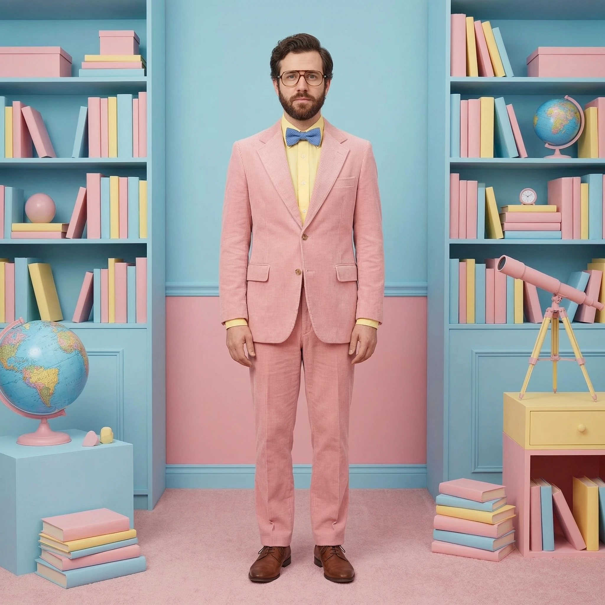 Редактор в стиле Wes Anderson — Nano Banana Pro промт