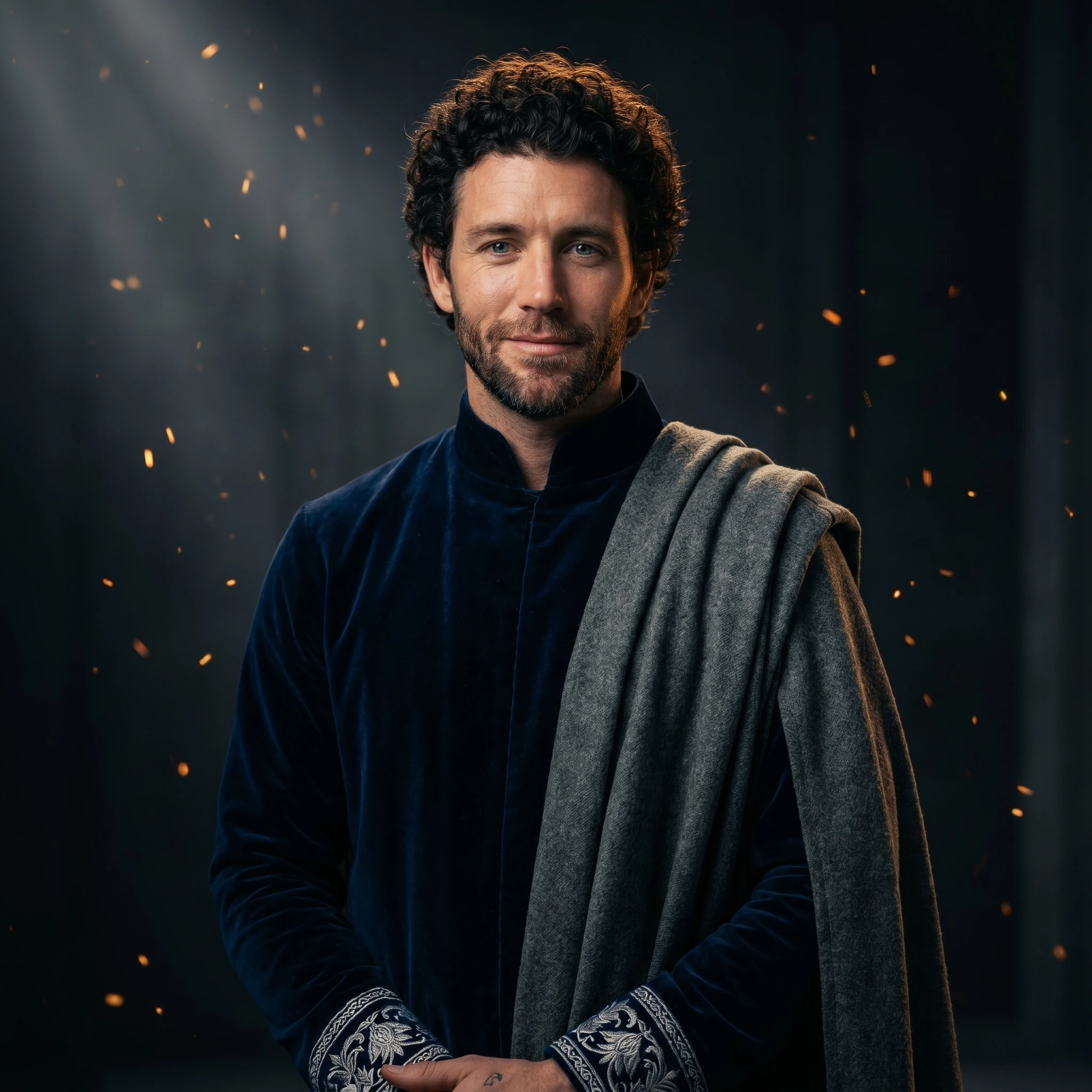 Регальный портрет в золотой дымке — Nano Banana Pro промт