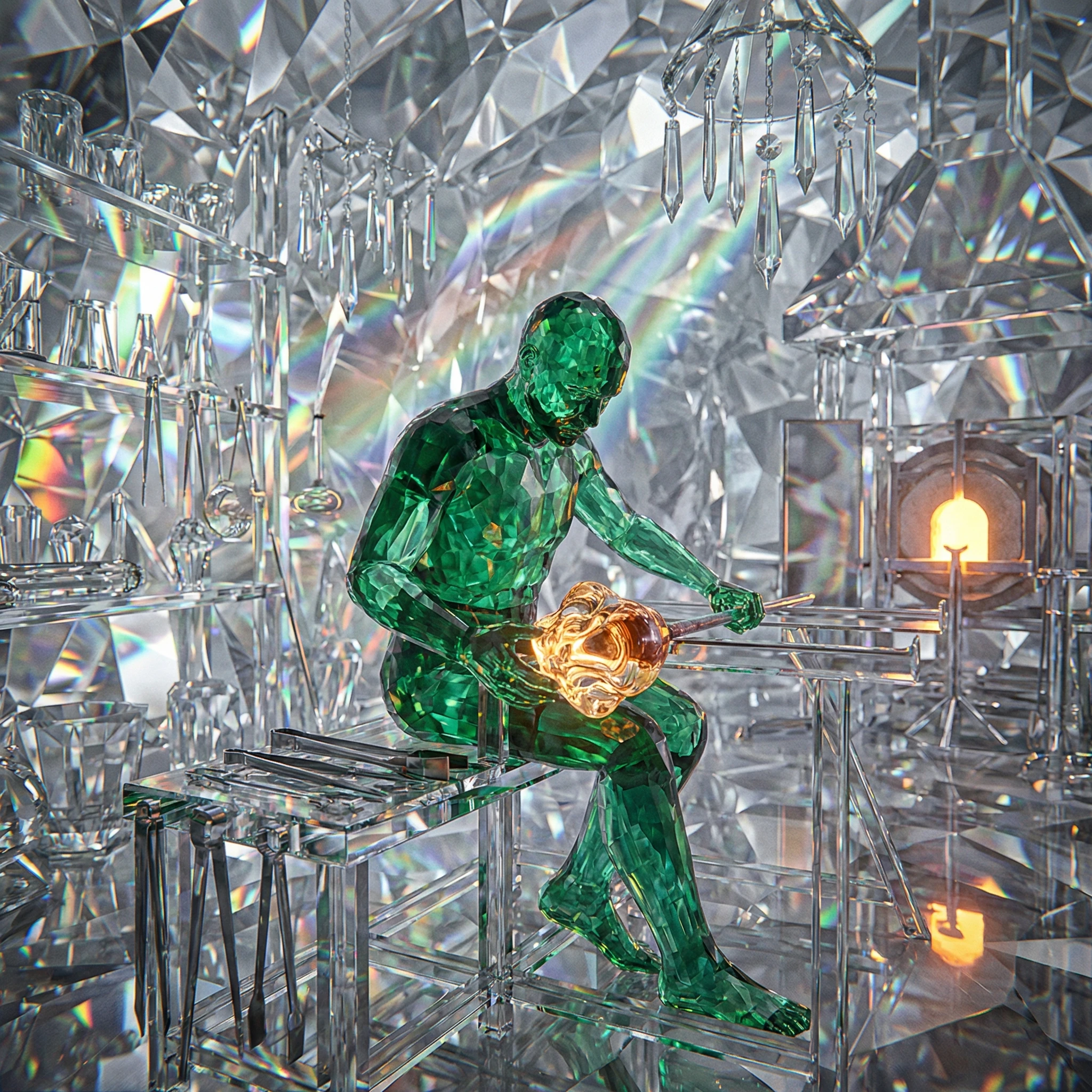 Ремесленник Стеклянного Мира — Nano Banana Pro промт