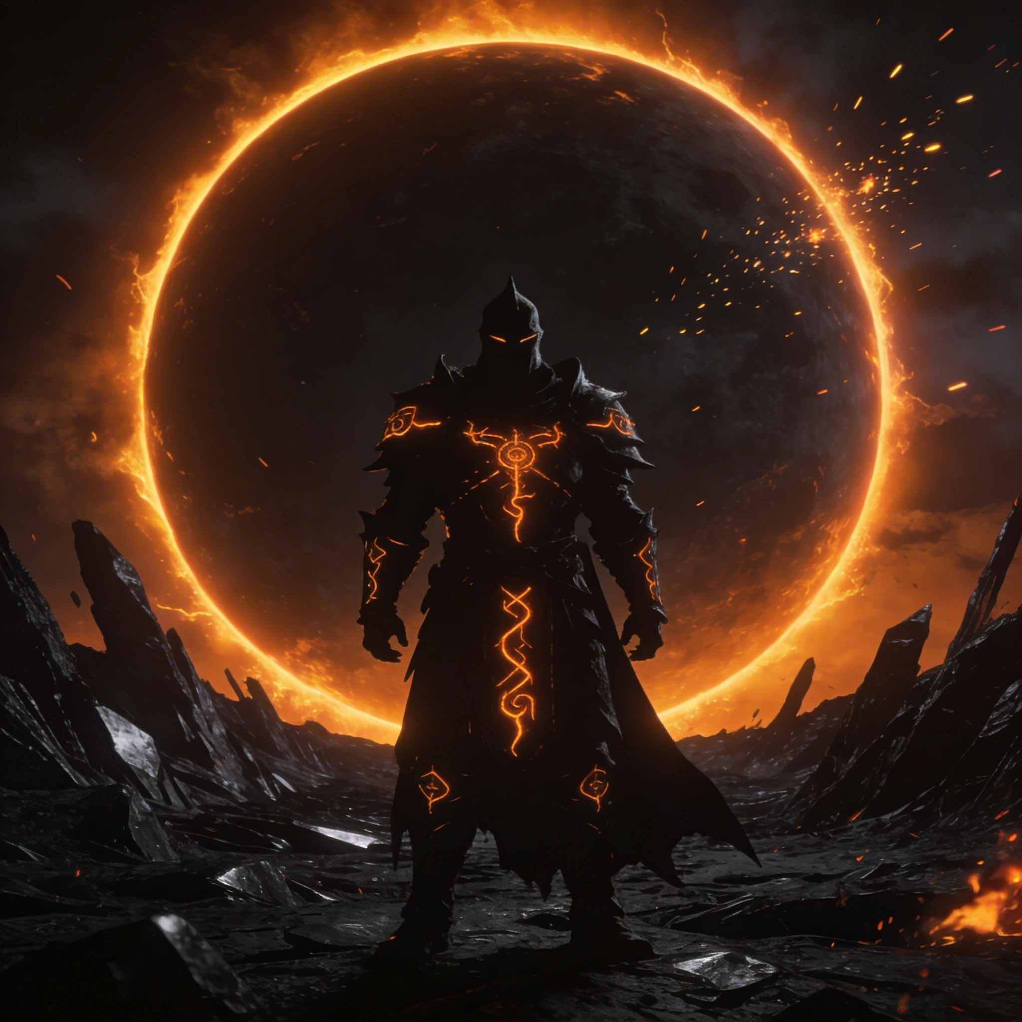 Рыцарь Солнечного Затмения — Seedream 4.5 промт