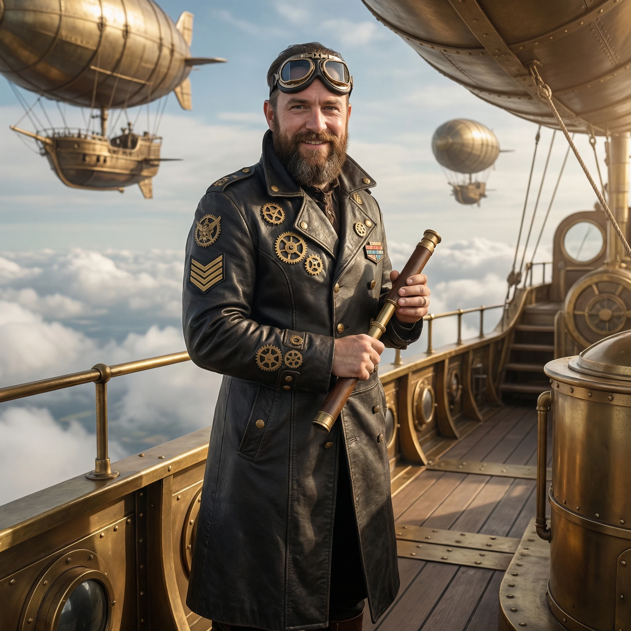 Рыцарь Стимпанк-Дирижабля — Nano Banana Pro промт
