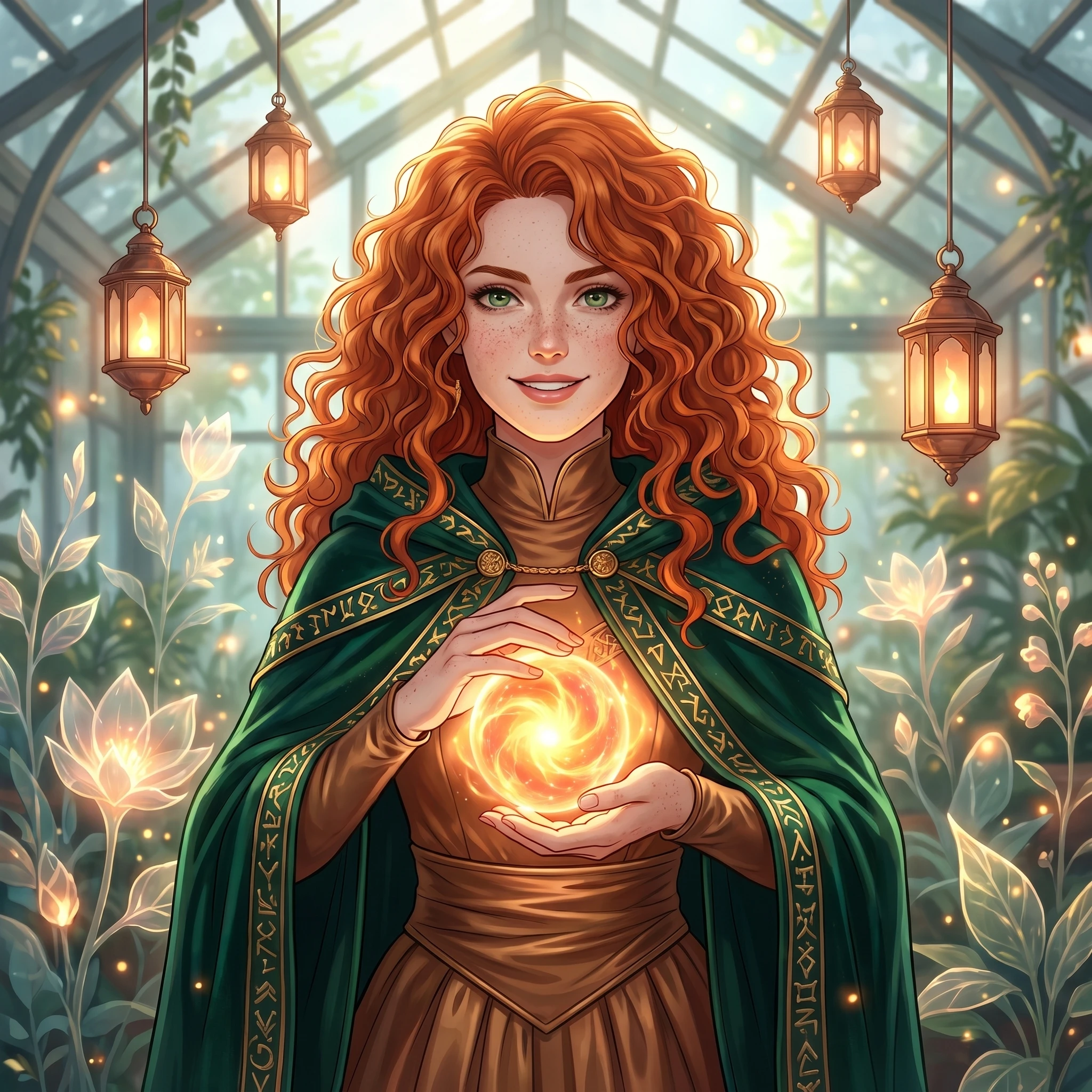 Рыжая волшебница осени — Nano Banana Pro промт