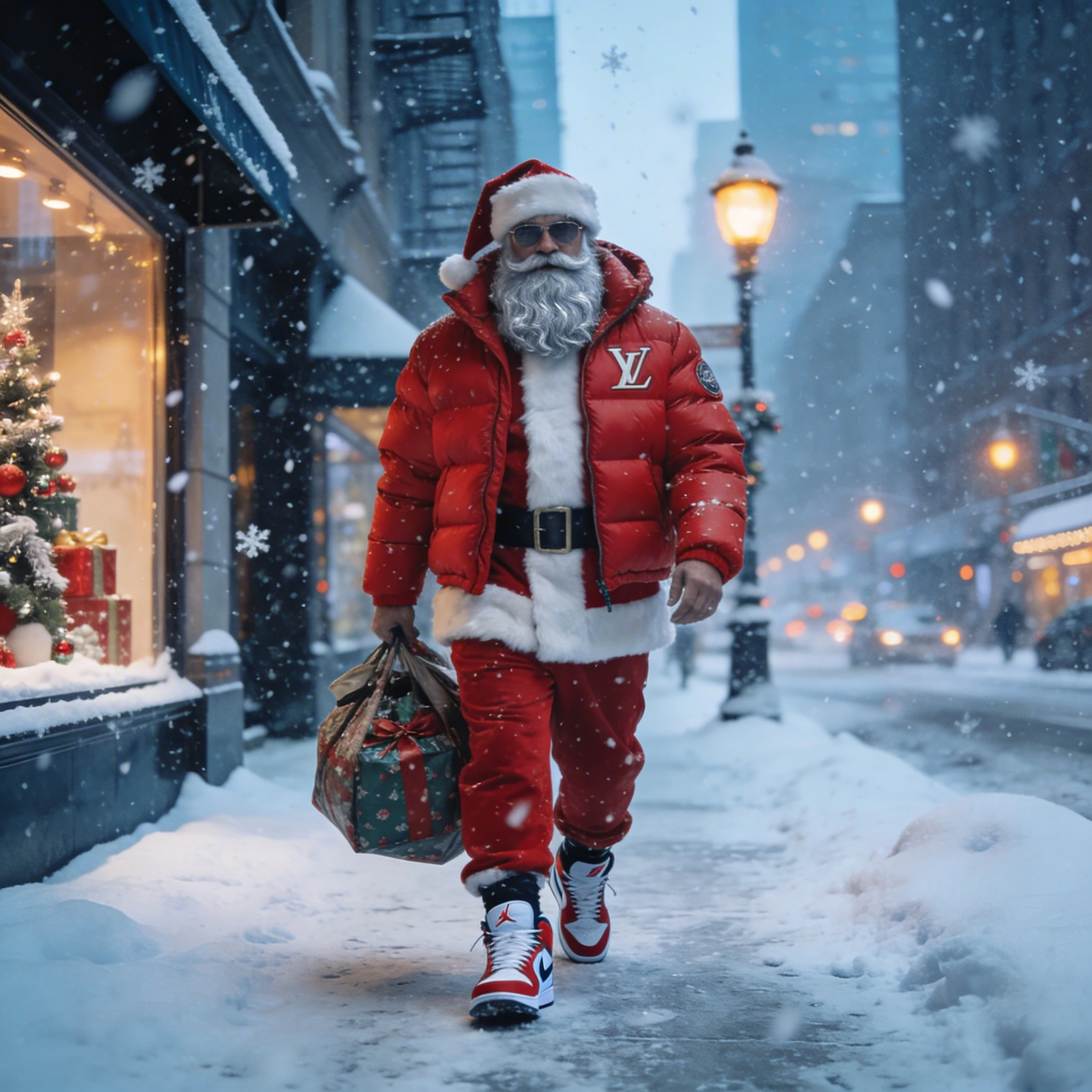 Санта Клаус в современной одежде — Seedream 4.5 промт