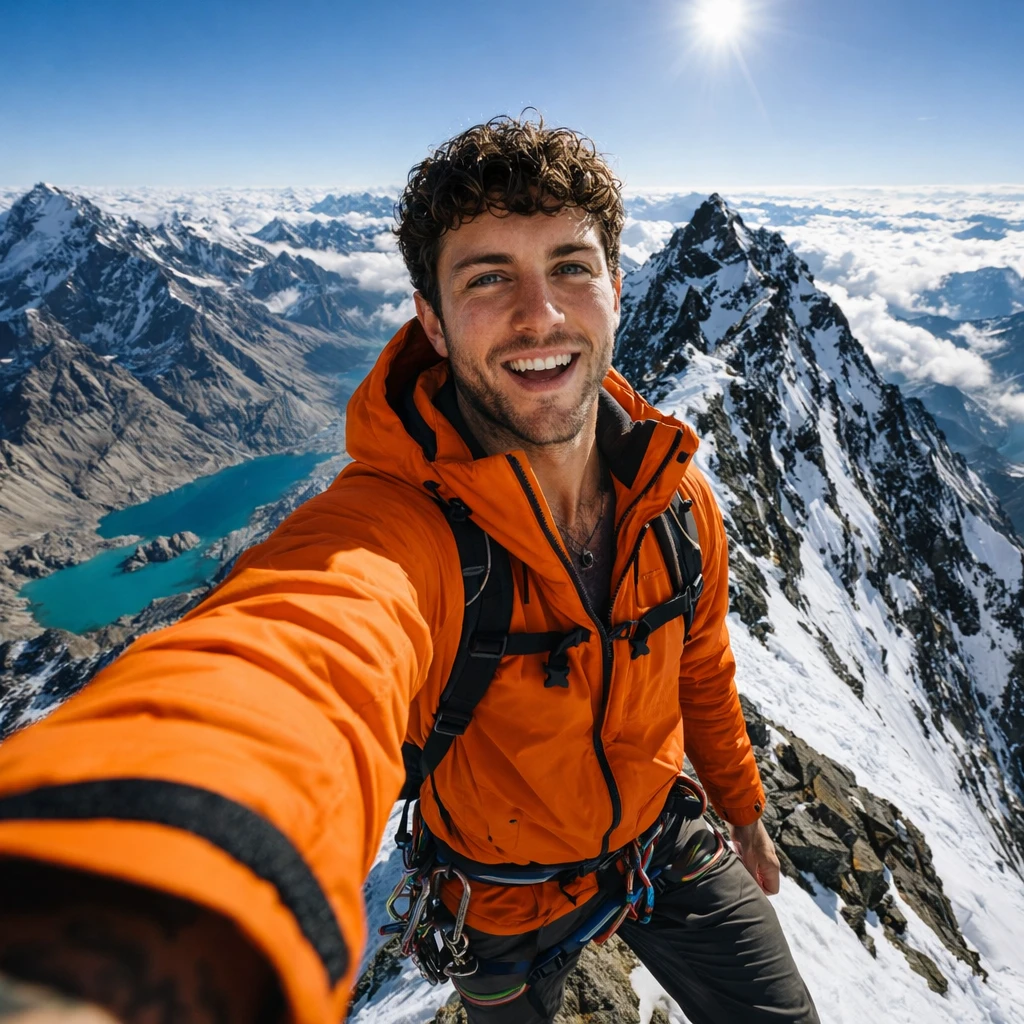 Селфи с Вершины Мира — GPT Image 1.5 промт
