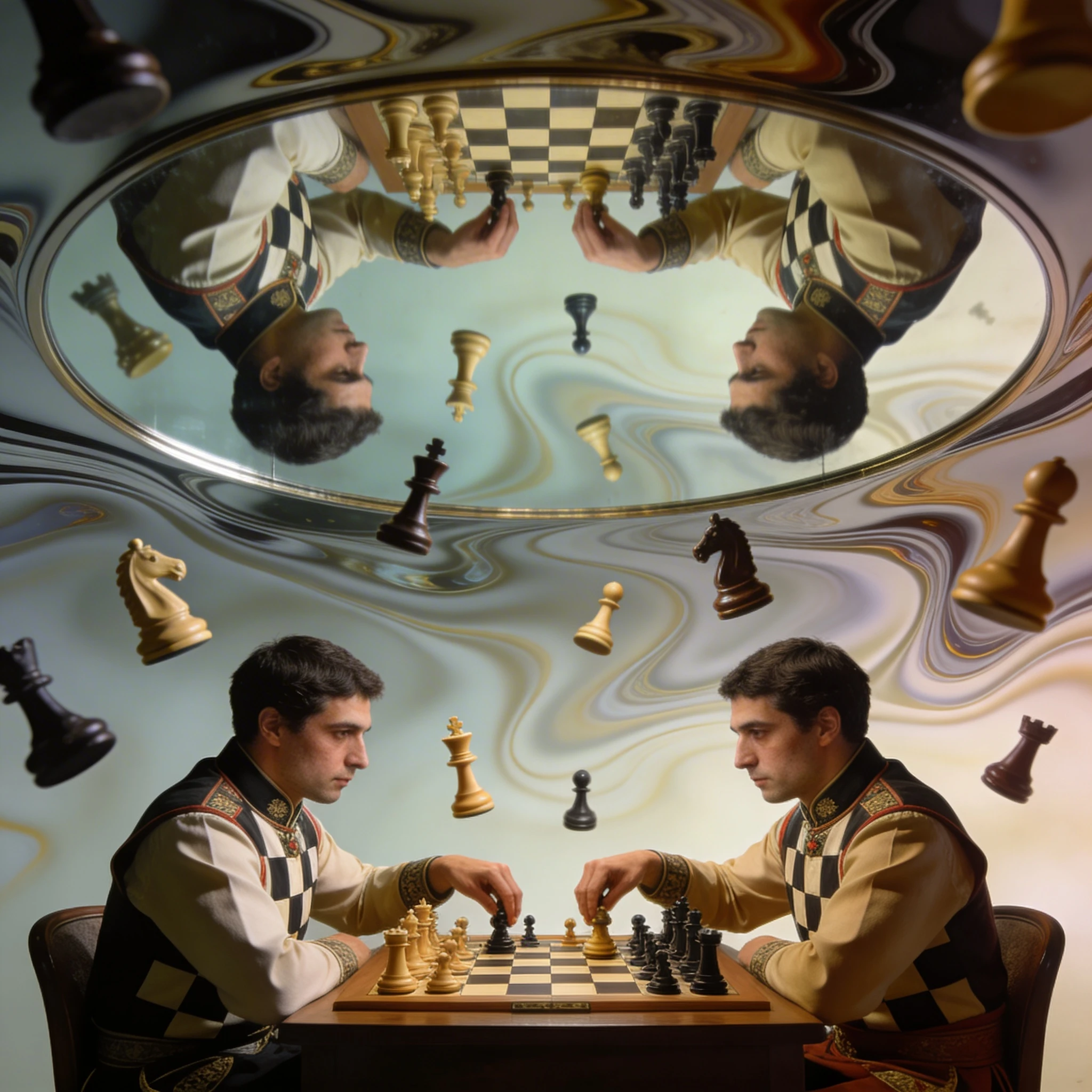 Шахматный Гроссмейстер в Сюрреализме — Seedream 4.5 промт