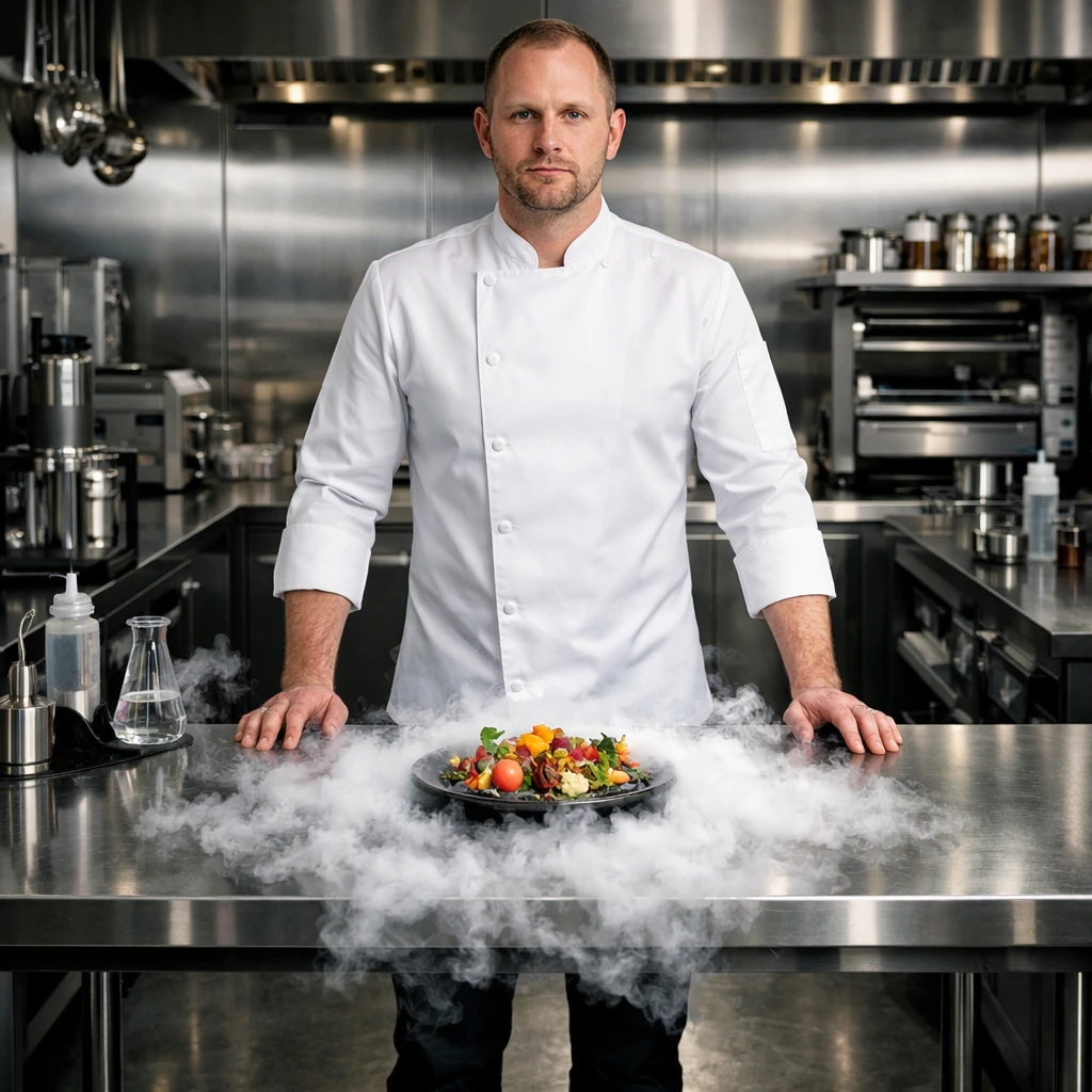 Шеф-повар молекулярной кухни — GPT Image 1.5 промт