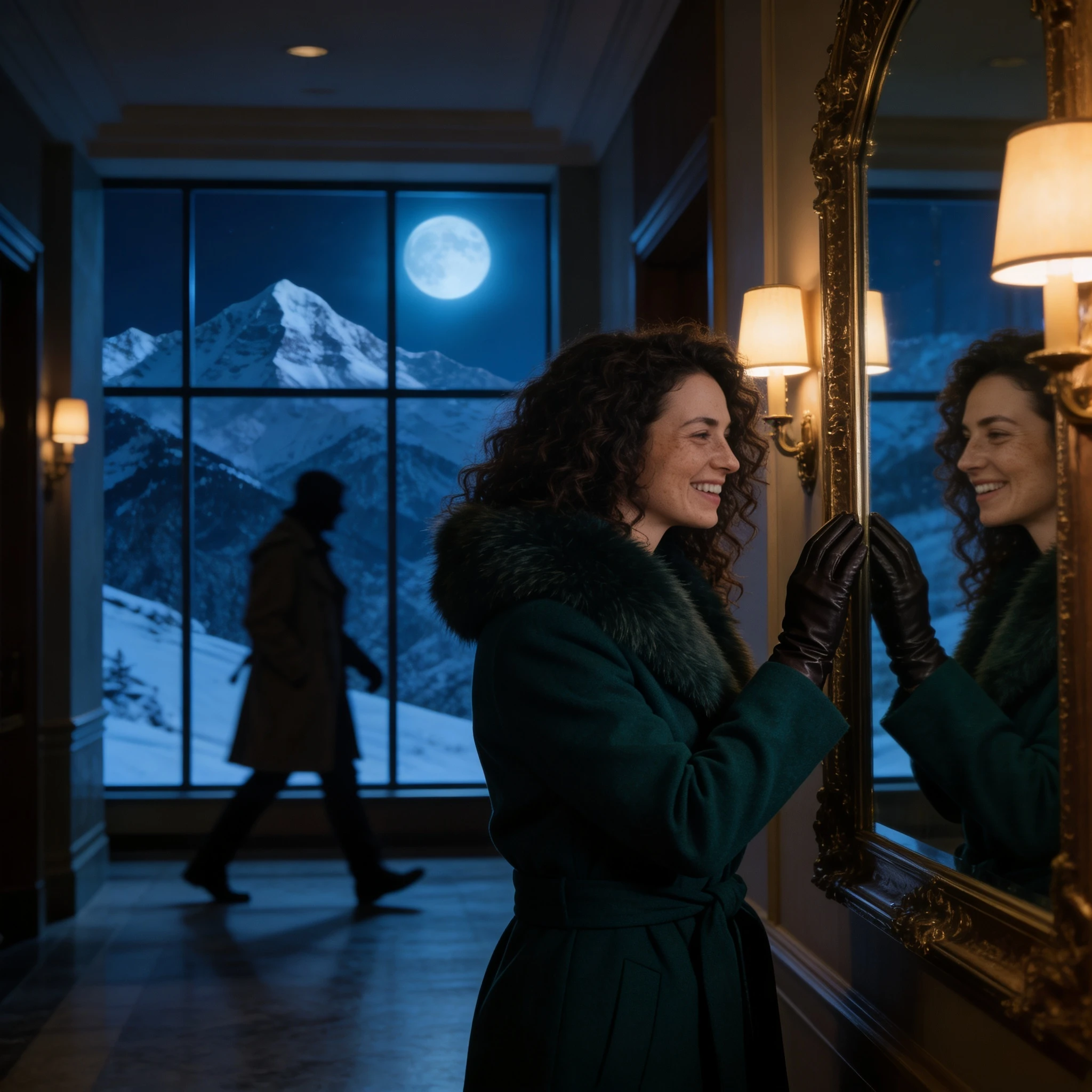 Шпионка в Альпах — Seedream 4.5 промт