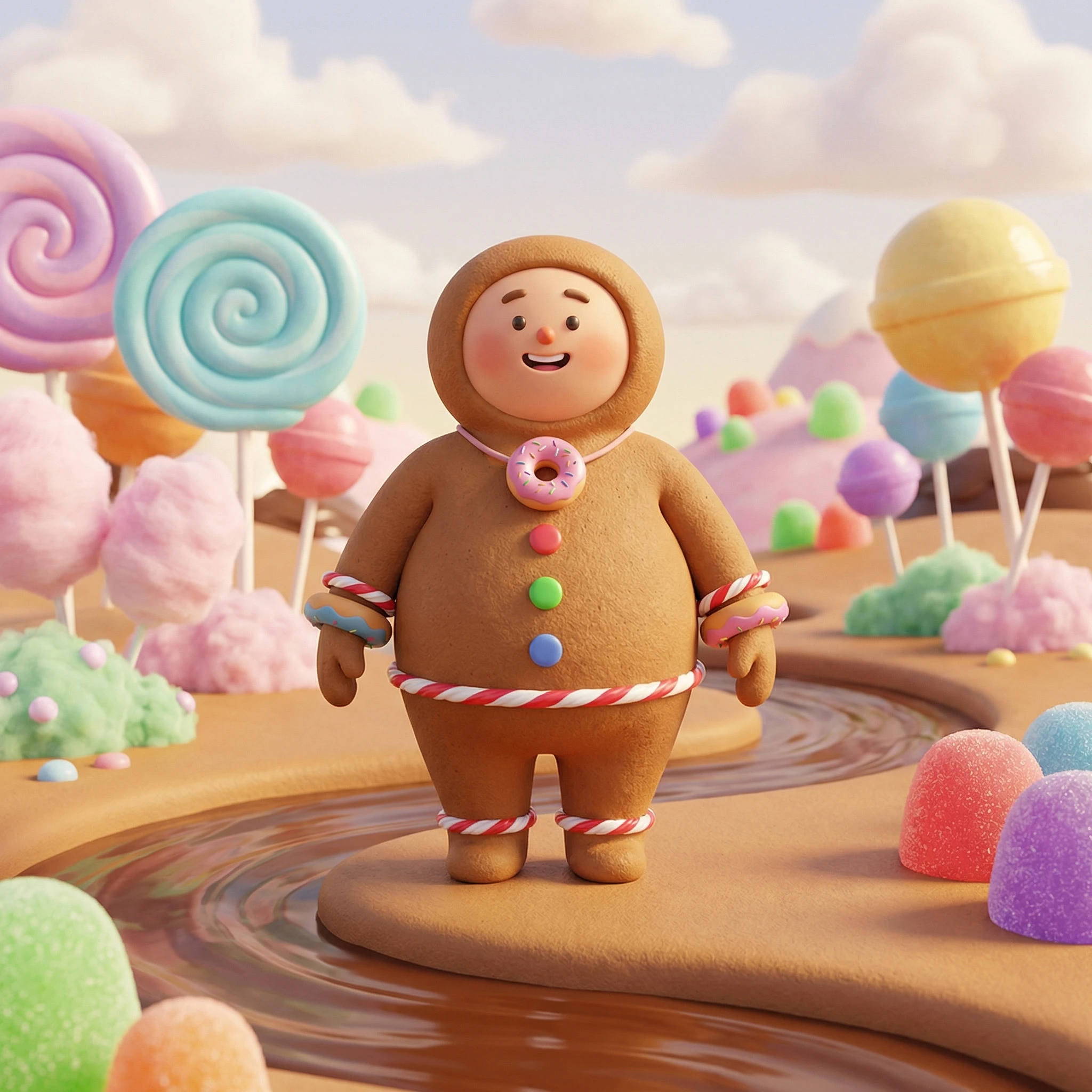 Сказочный персонаж из сладостей — Nano Banana Pro промт