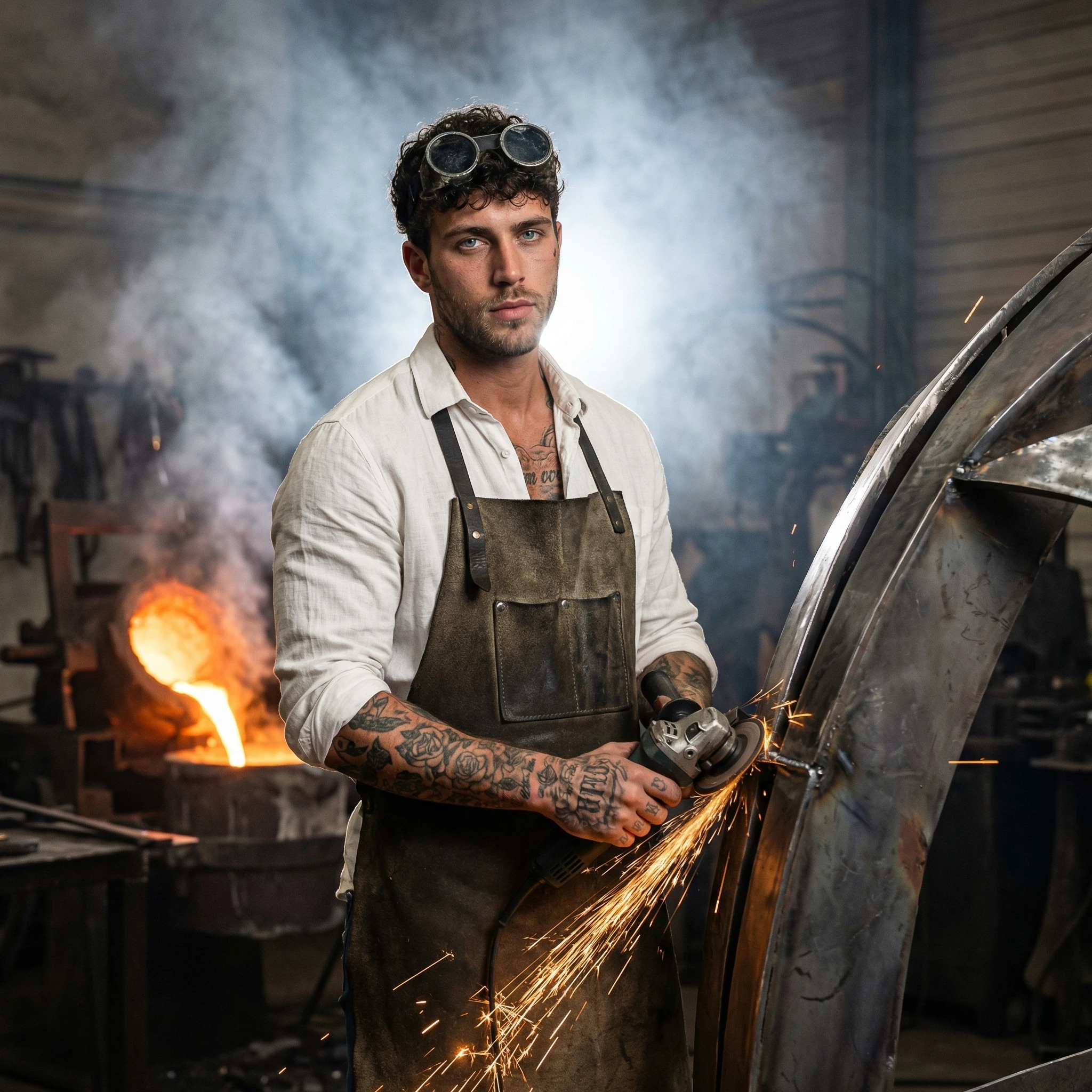 Скульптор по металлу — Nano Banana Pro промт