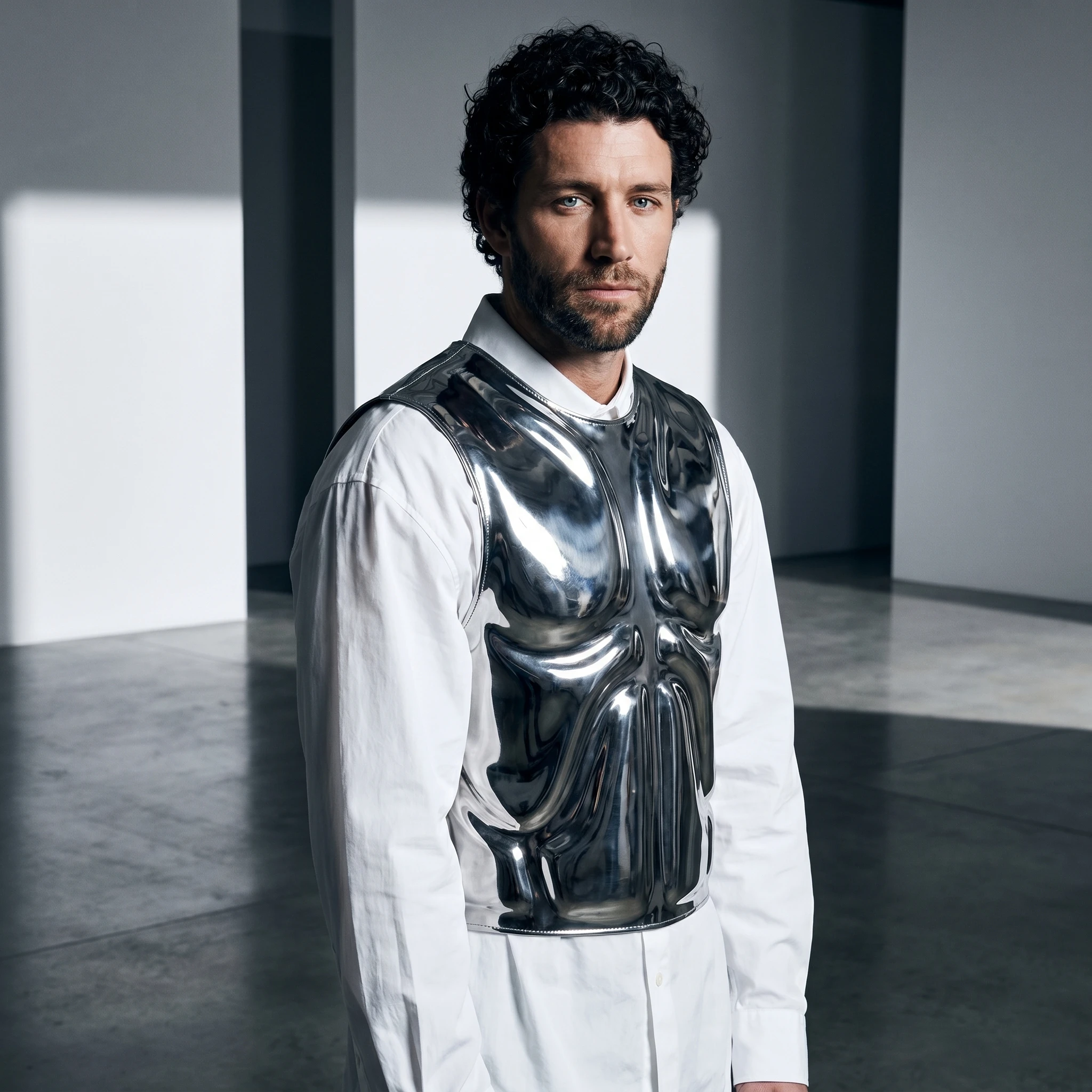 Скульптурная мода: Металл и Текстура — Nano Banana Pro промт