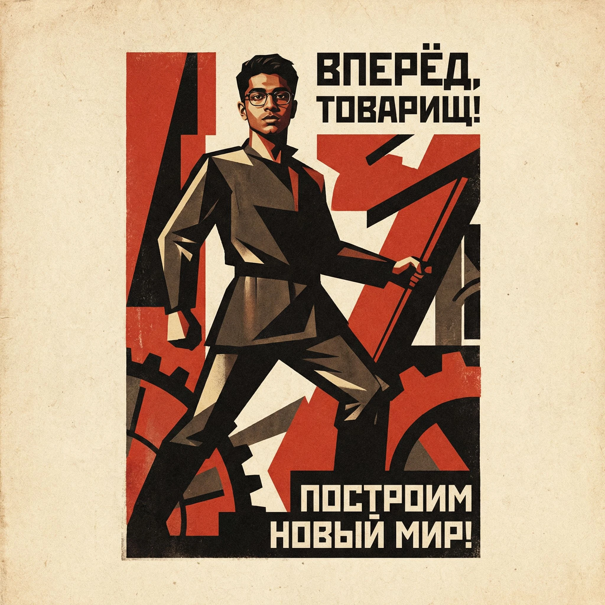 Советский авангардный плакат — Nano Banana Pro промт