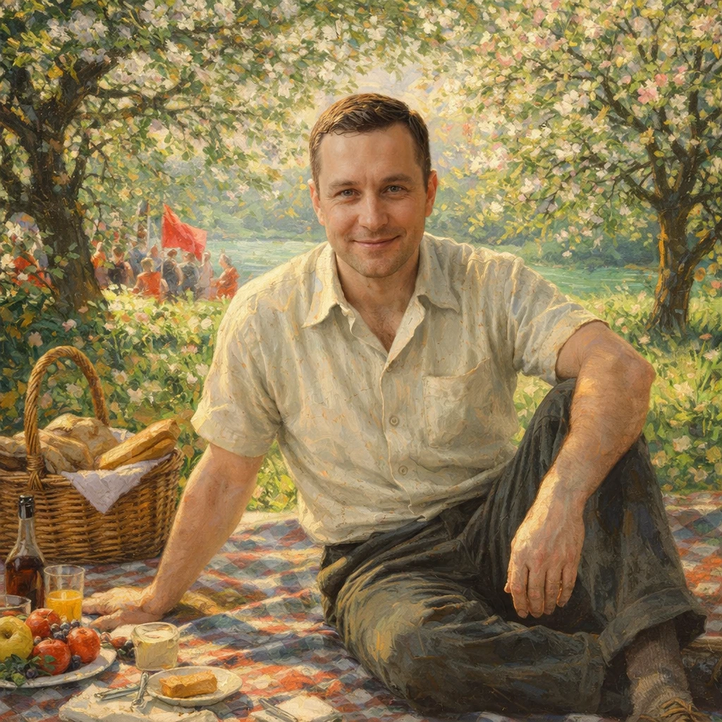 Советский импрессионизм: Майские праздники — GPT Image 1.5 промт