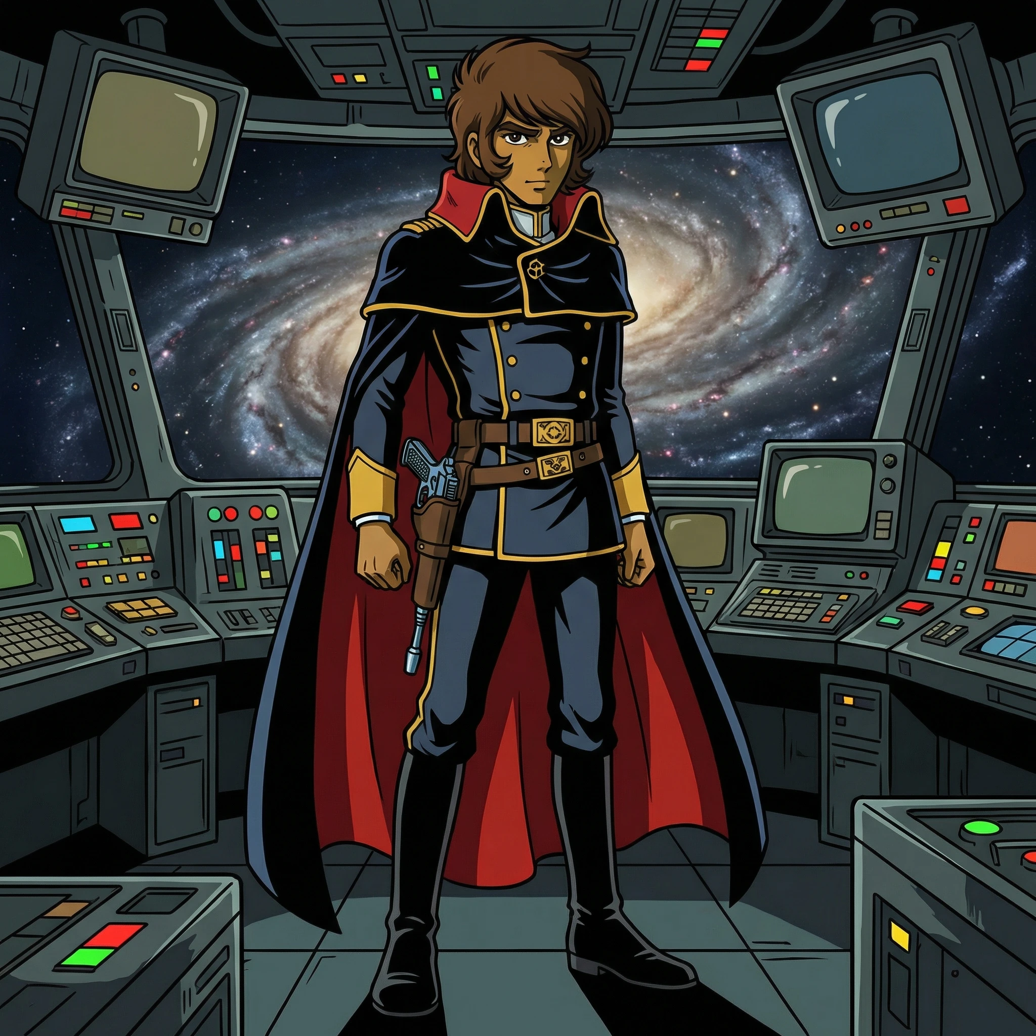 Стиль аниме 70-х: Космический пират — Nano Banana Pro промт