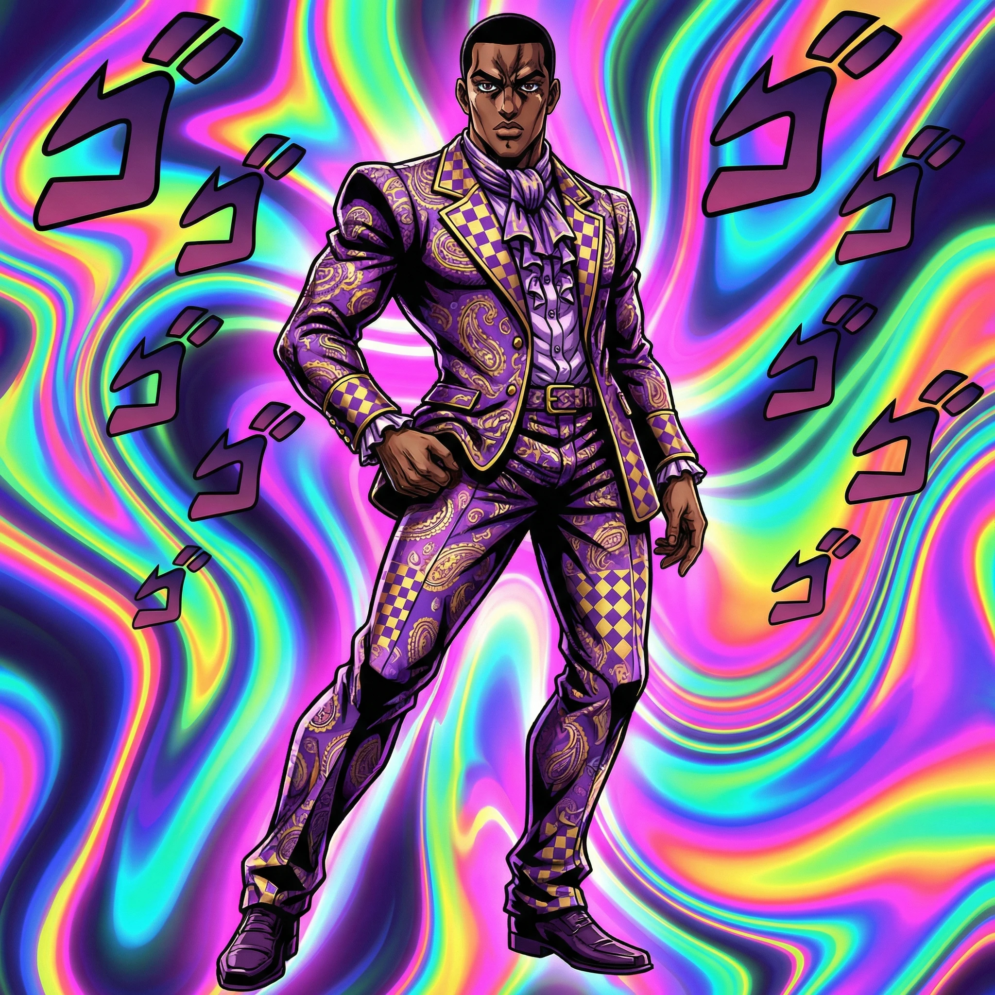 Стиль аниме «JoJo's Bizarre Adventure» — Nano Banana Pro промт