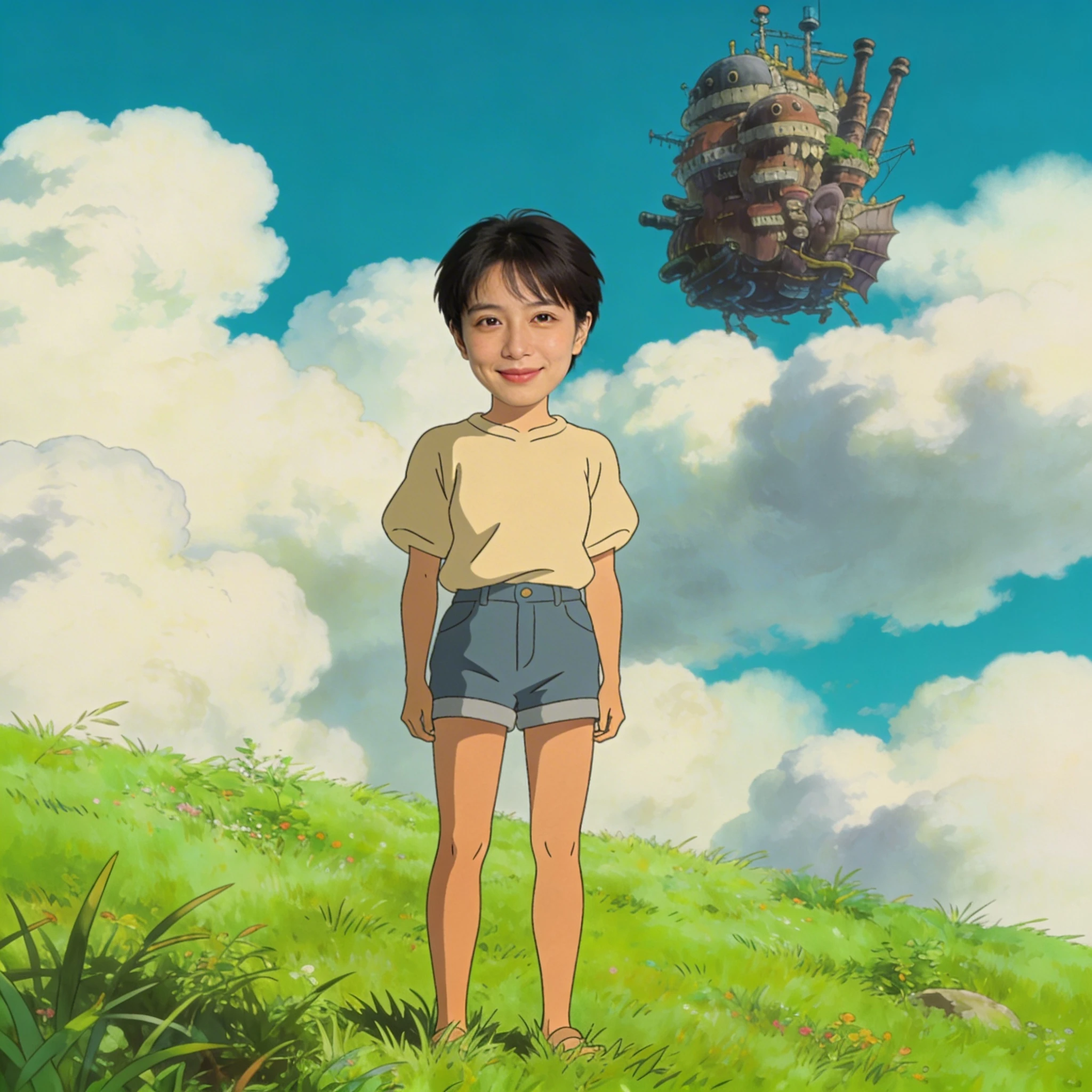 Стиль аниме Хаяо Миядзаки — Seedream 4.5 промт