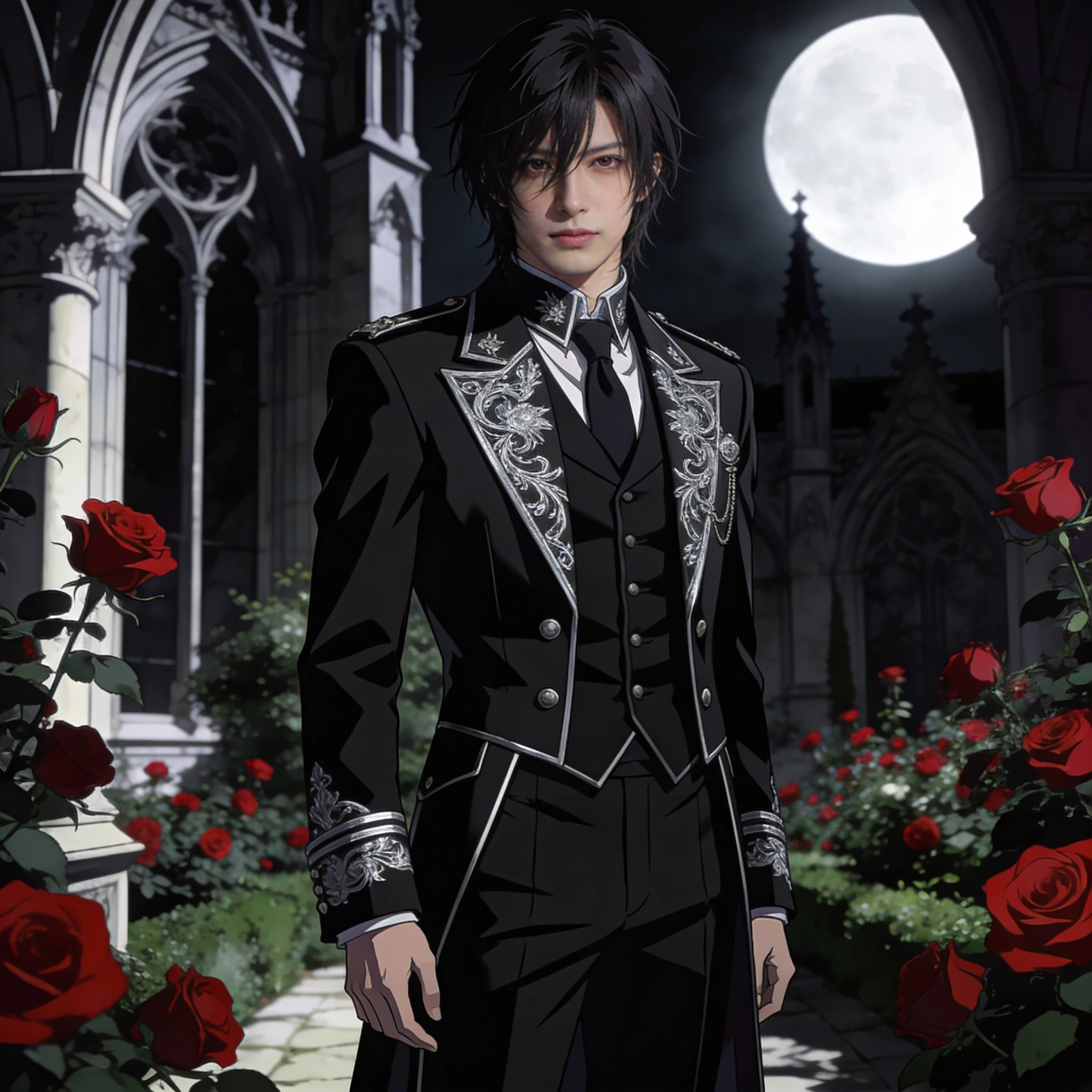 Стиль аниме «Рыцарь-вампир» — Seedream 4.5 промт