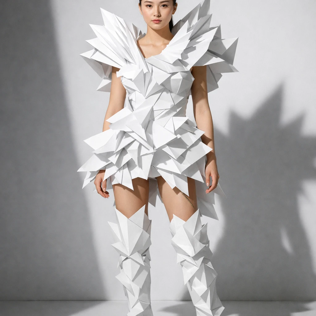 Стиль авангардной моды «Бумажный шик» — GPT Image 1.5 промт