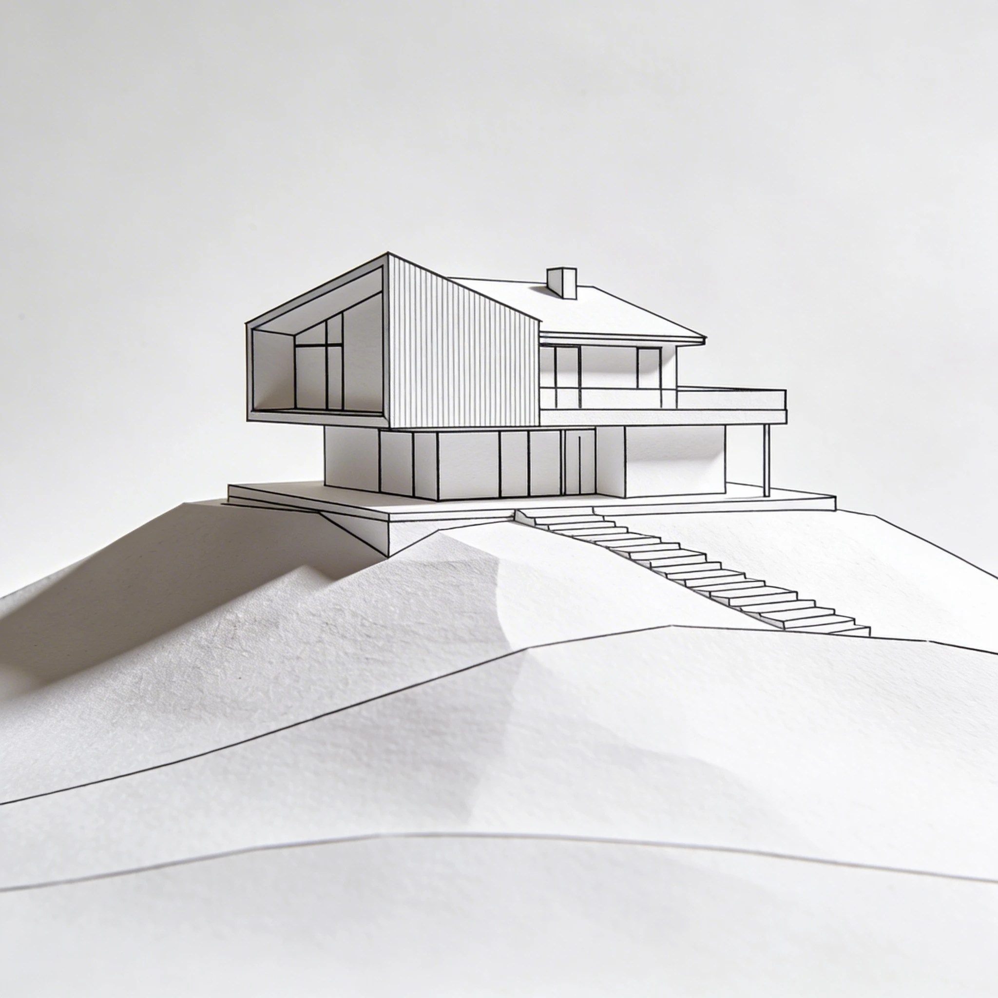 Стиль «Бумажного города»: Контурная графика — Seedream 4.5 промт