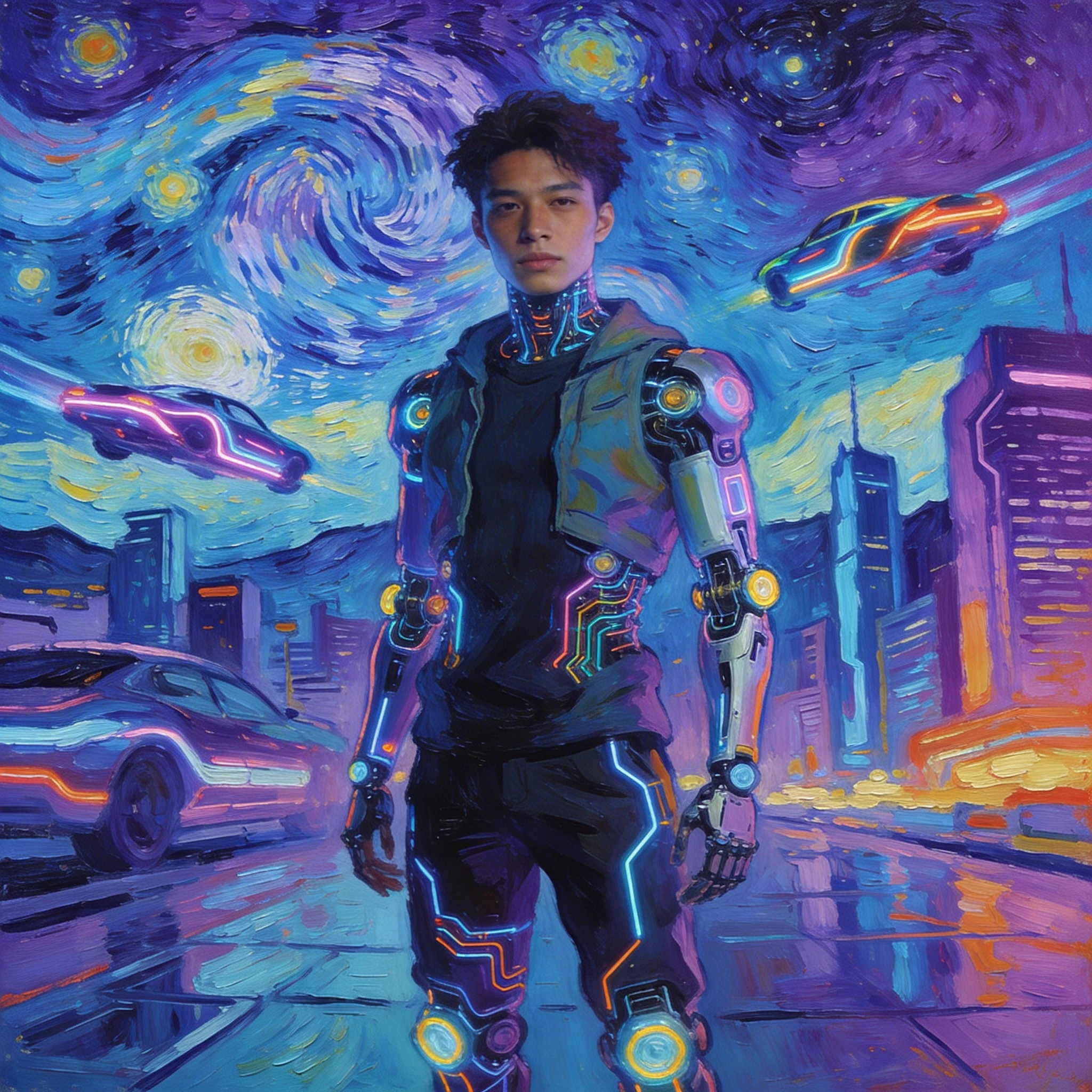 Стиль «Кибер-импрессионизм» — Seedream 4.5 промт