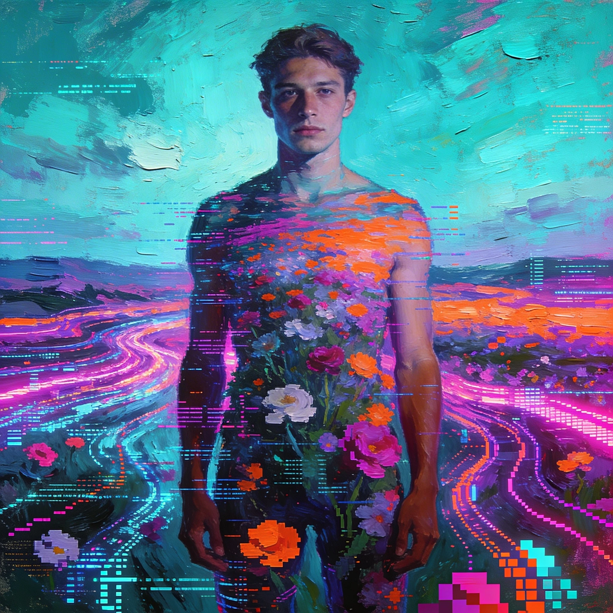 Стиль «Кибер-импрессионизм» — Seedream 4.5 промт