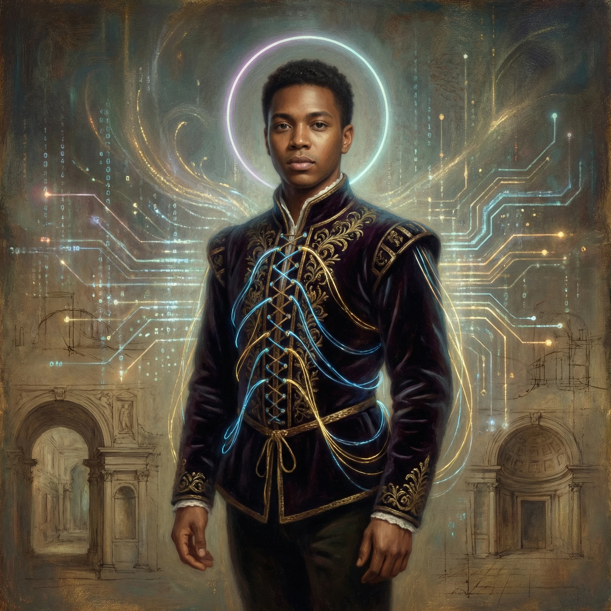 Стиль «Кибер-ренессанс» — Nano Banana Pro промт