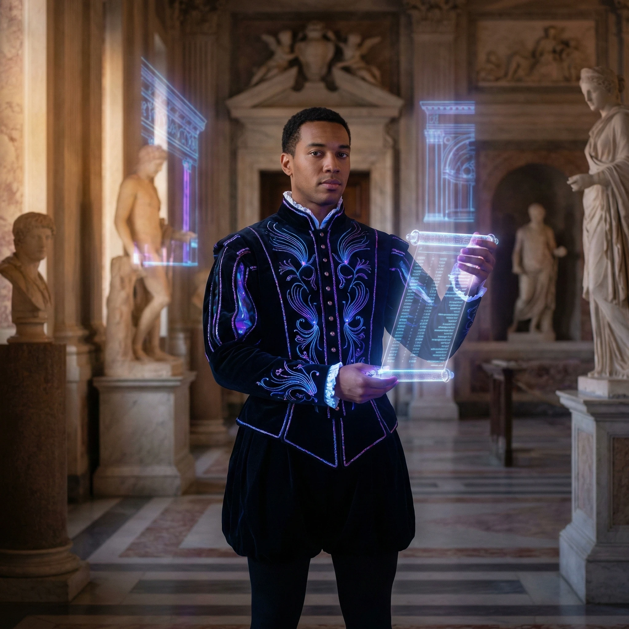 Стиль «Кибер-ренессанс» — Nano Banana Pro промт