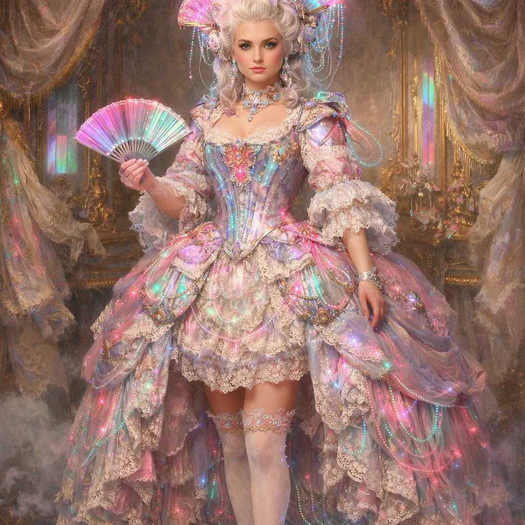 Стиль «Кибер-Рококо» в искусстве — GPT Image 1.5 промт