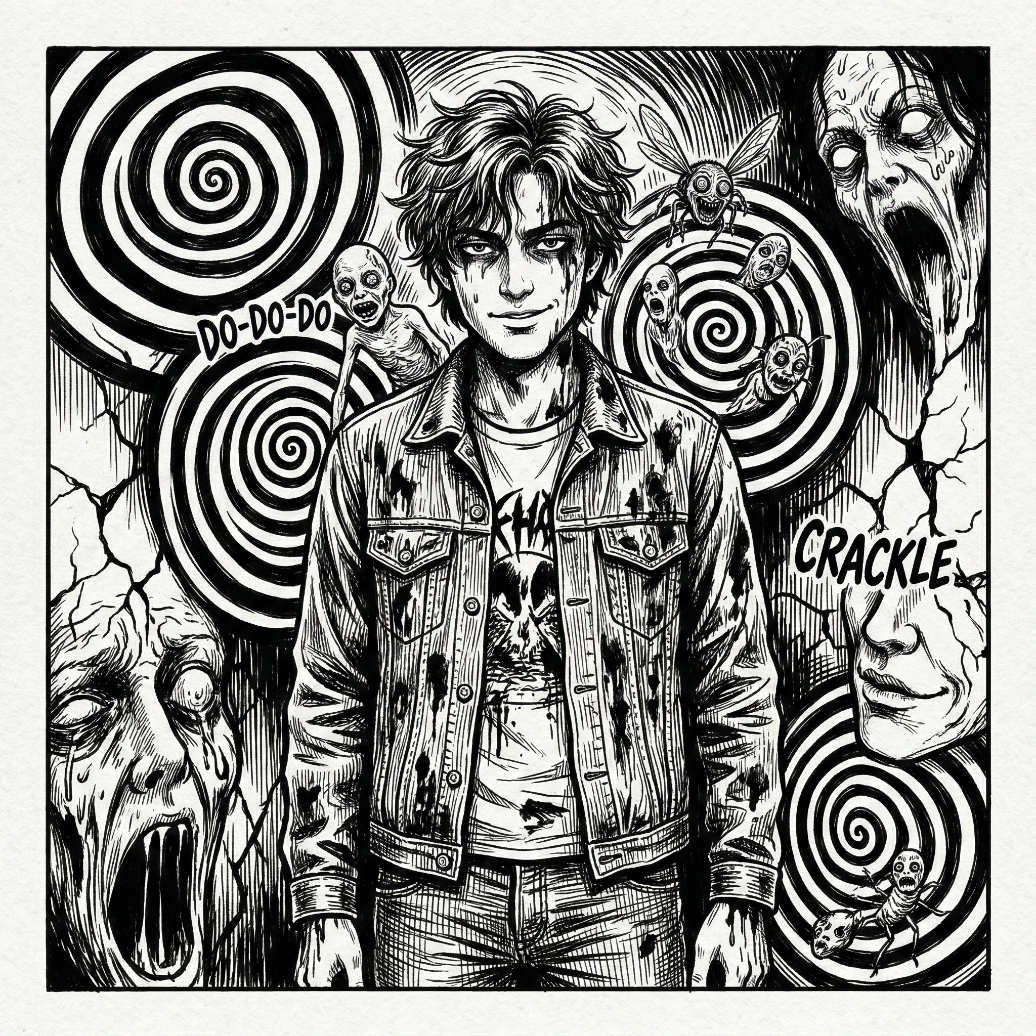 Стиль «Манга-хоррор» Дзюндзи Ито — Nano Banana Pro промт