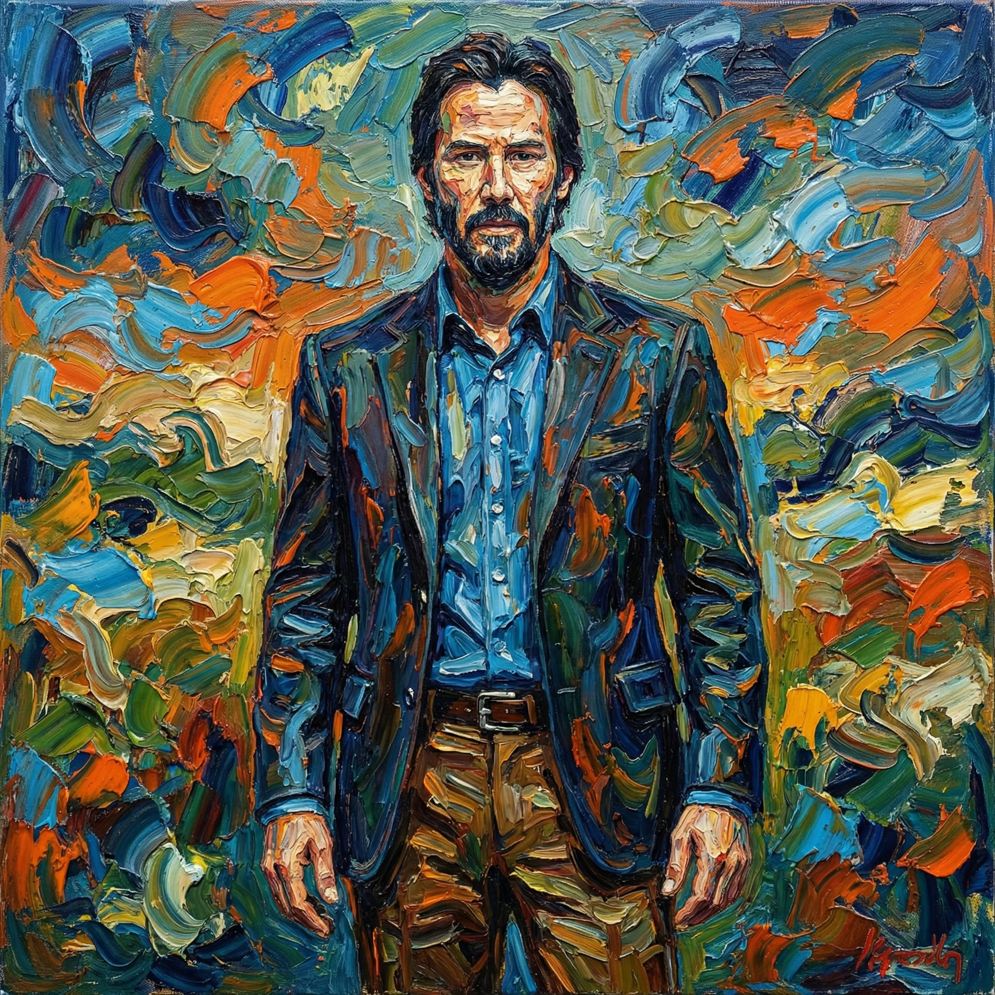 Стиль масляной живописи «Тяжелый импасто» — Nano Banana Pro промт