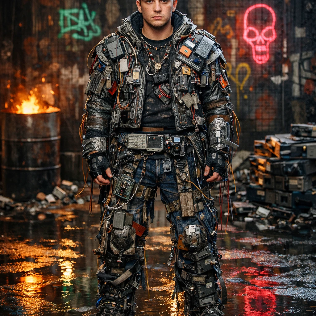 Стиль 'Мусорный Киберпанк' (Cyber-Trash) — GPT Image 1.5 промт
