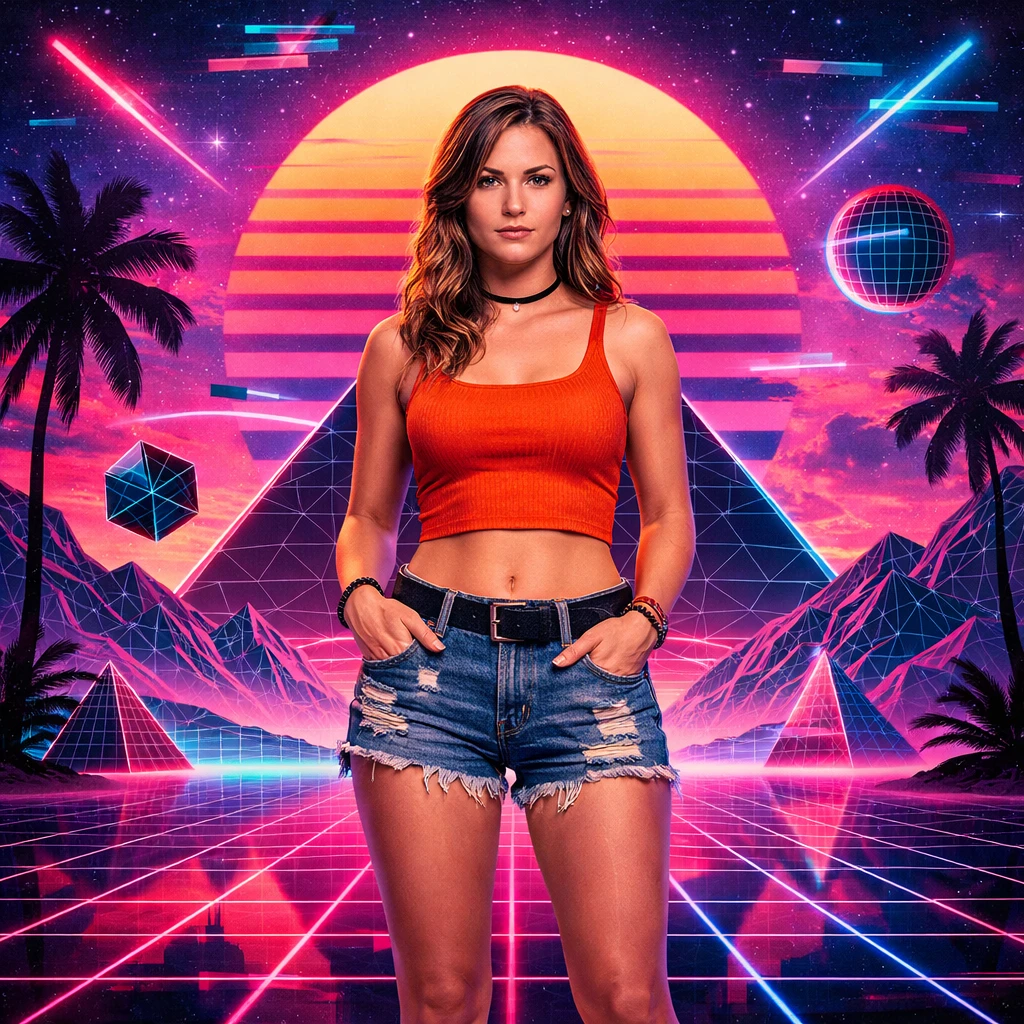 Стиль «Синтвейв Коллаж» — GPT Image 1.5 промт