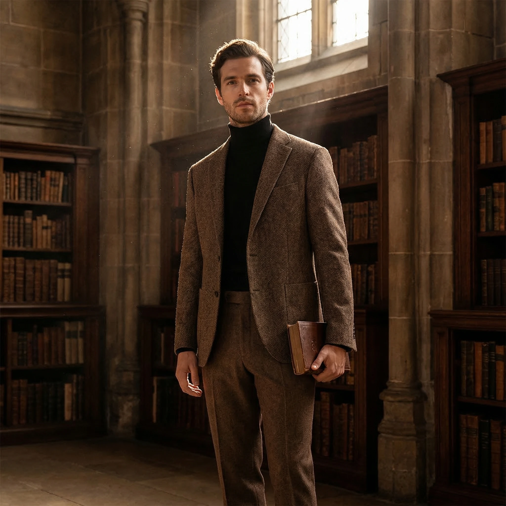 Стиль «Тёмная академия»: Студент в библиотеке — Nano Banana Pro промт