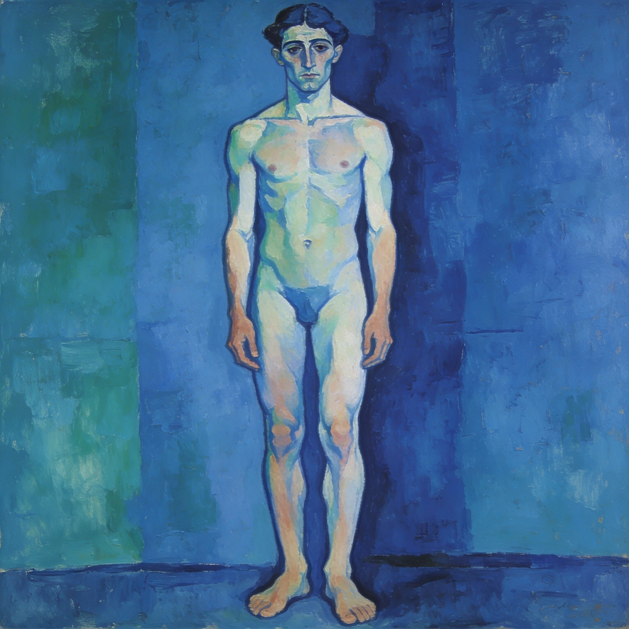 Стиль живописи 'Синий период' Пикассо — Seedream 4.5 промт