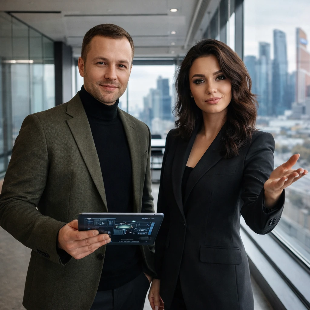 Стильные владельцы: Современный офис — GPT Image 1.5 промт