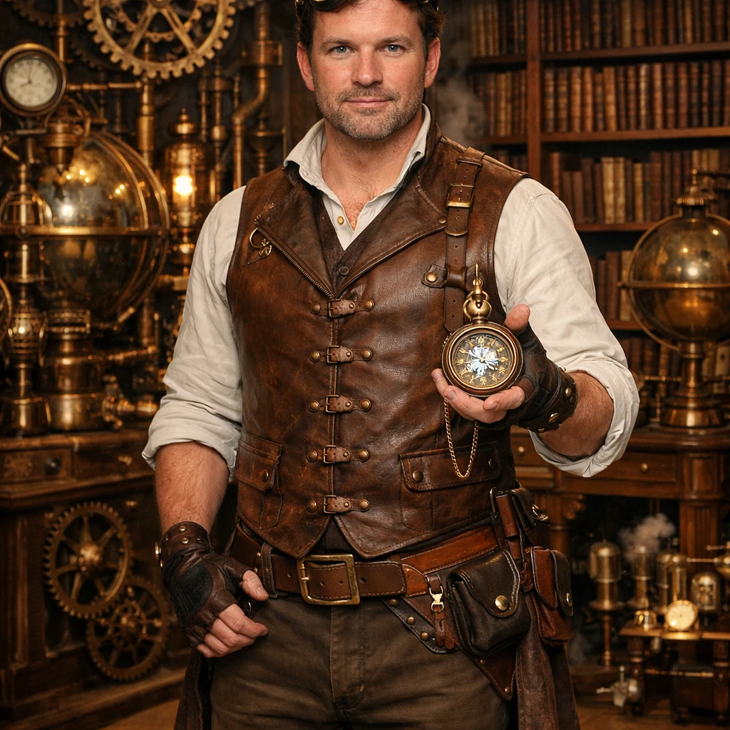 Стимпанк-путешественник во времени — GPT Image 1.5 промт