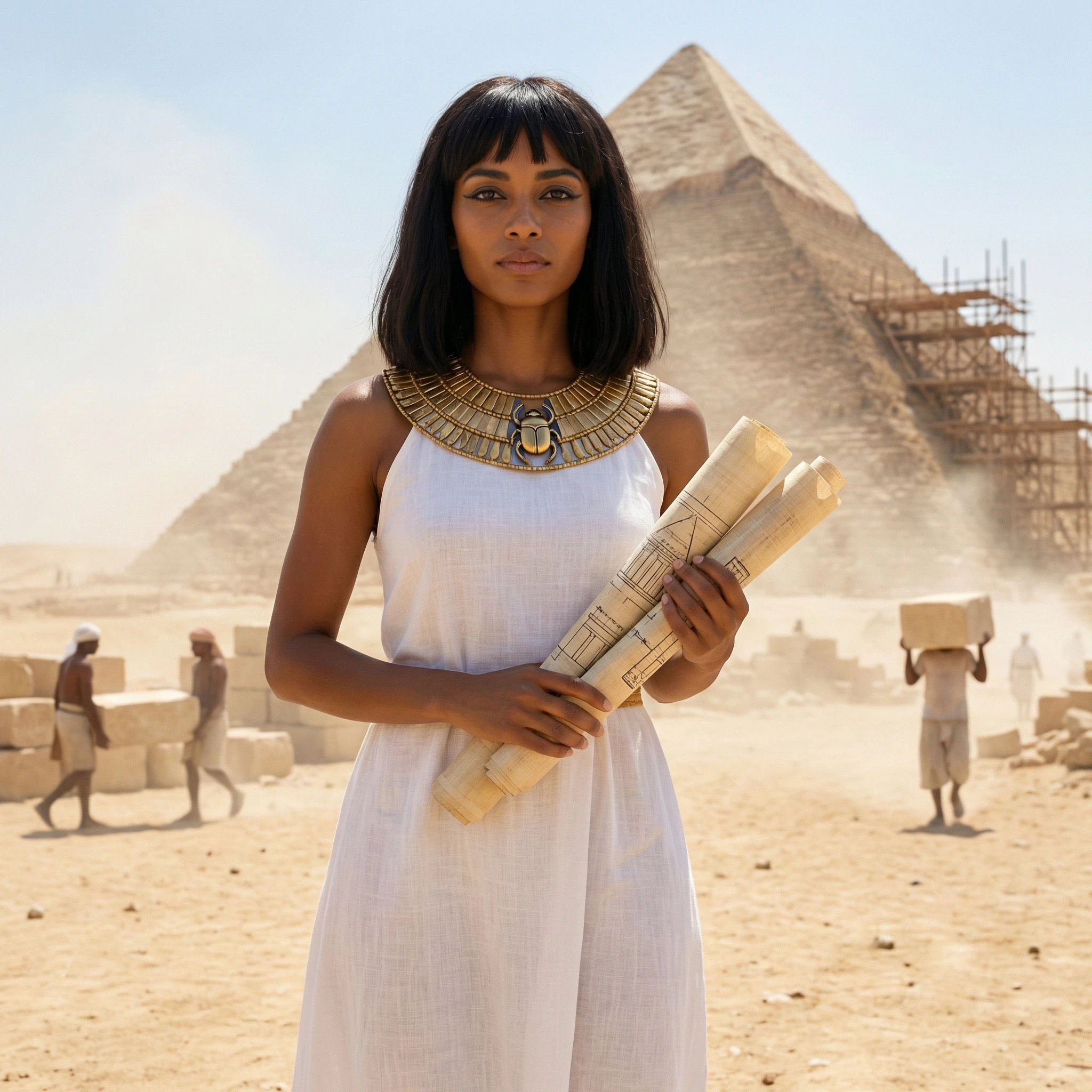 Строитель пирамид в Древнем Египте — Nano Banana Pro промт