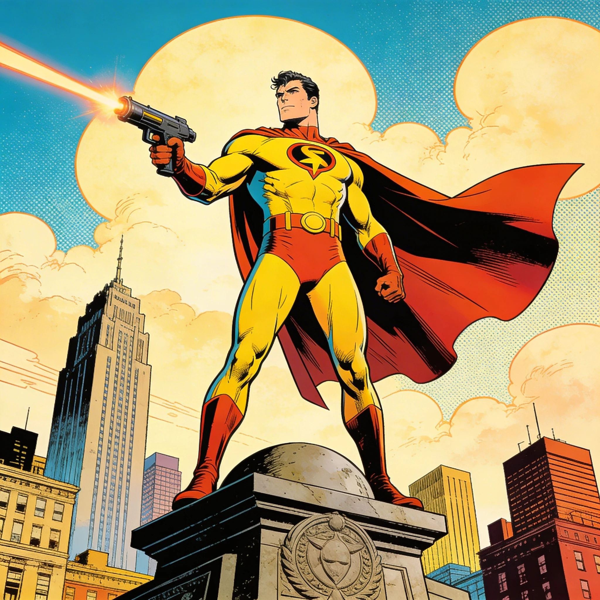 Супергерой в стиле ретро-футуризма — Seedream 4.5 промт