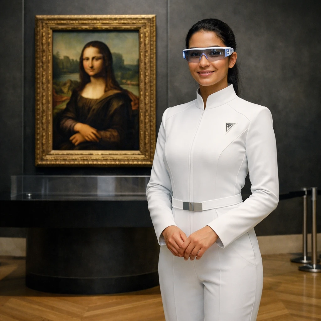 Техно-экскурсовод в Лувре — GPT Image 1.5 промт