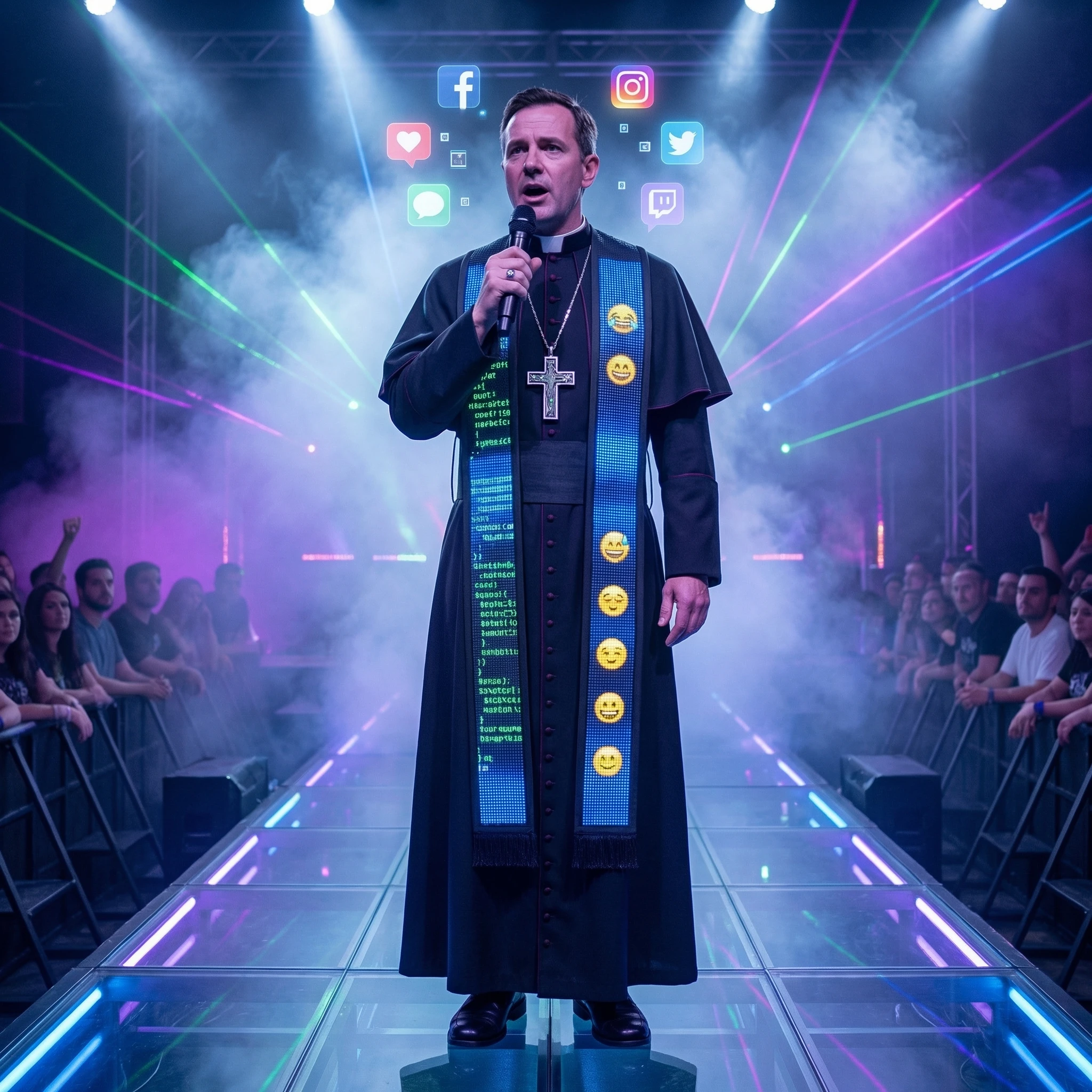 Техно-Проповедник Социальных Сетей — Nano Banana Pro промт