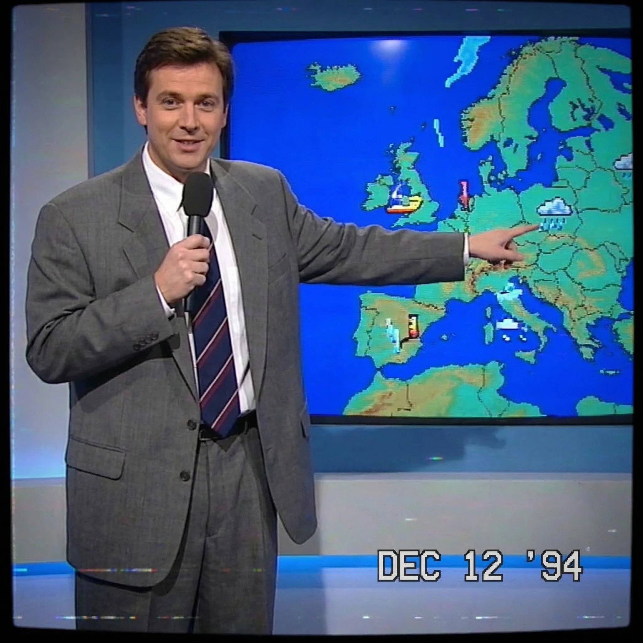 Телеведущий прогноза погоды из 90-х — Nano Banana Pro промт