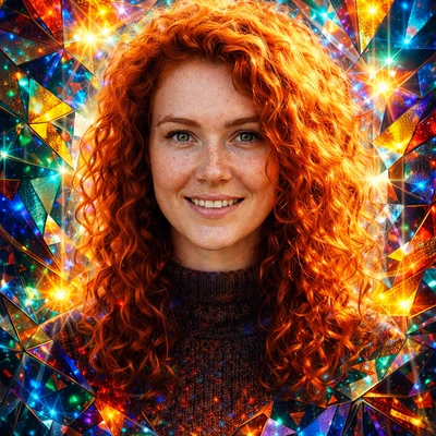 Абстрактный витражный портрет — AI промт для GPT Image 1.5