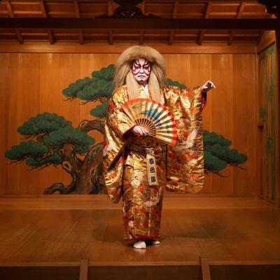 Актёр театра Кабуки — AI промт для Nano Banana Pro