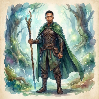 Акварельный персонаж видеоигры — AI промт для Nano Banana Pro